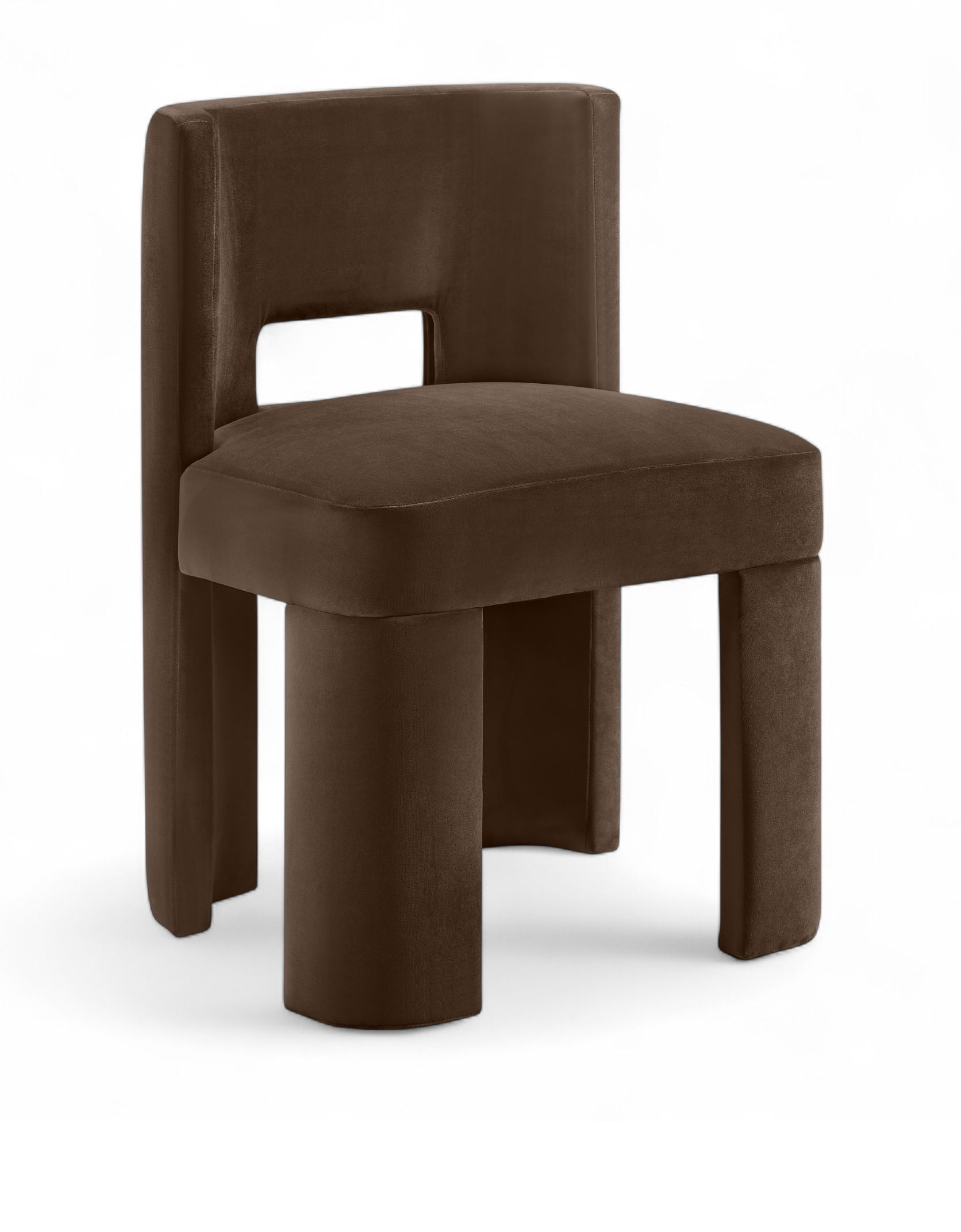Zuno - Velvet Performance Fabric Upholstered Dining Chair (Set of 2) - Brown