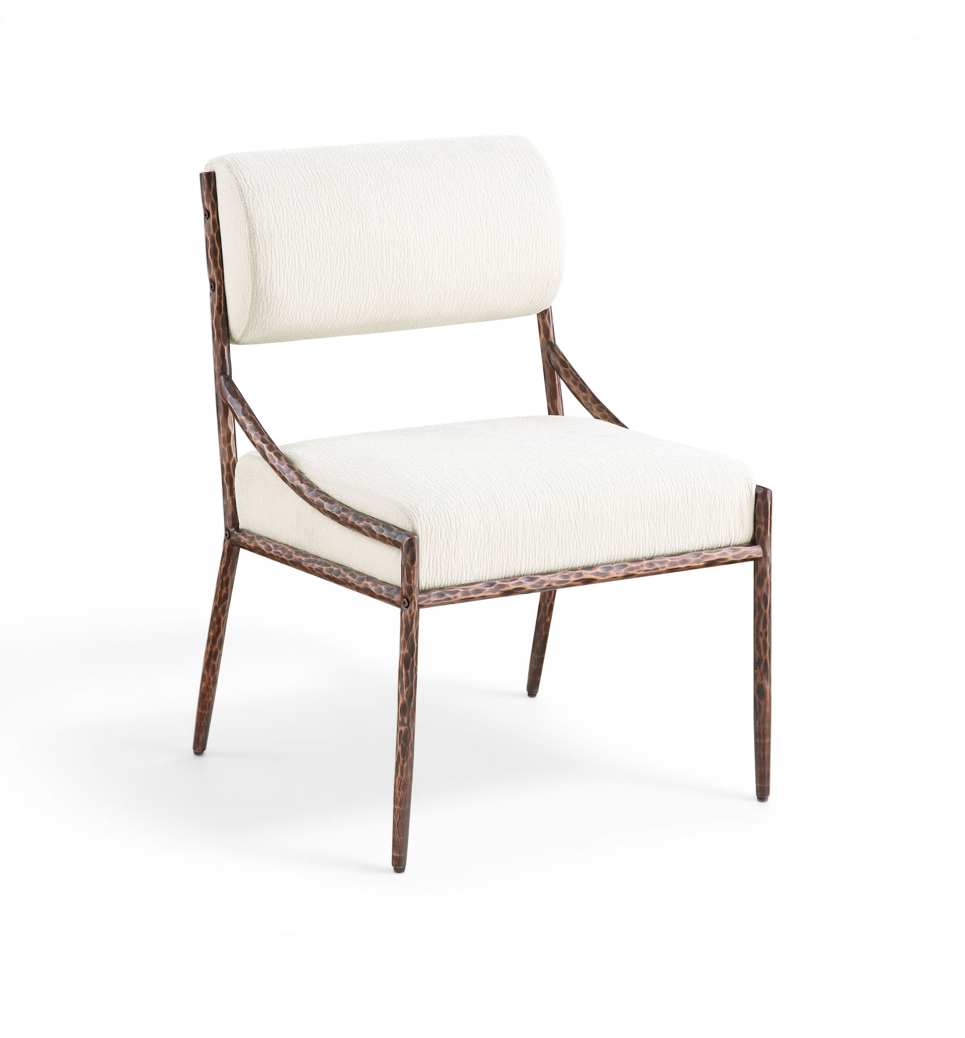Bastille - Upholstered Dining Side Chair (Set of 2) - Cream / Bronze