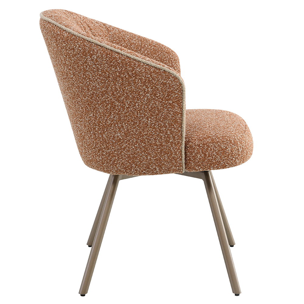 Lidi - Side Chair (Set of 2) - Rust Orange, orange, view 4