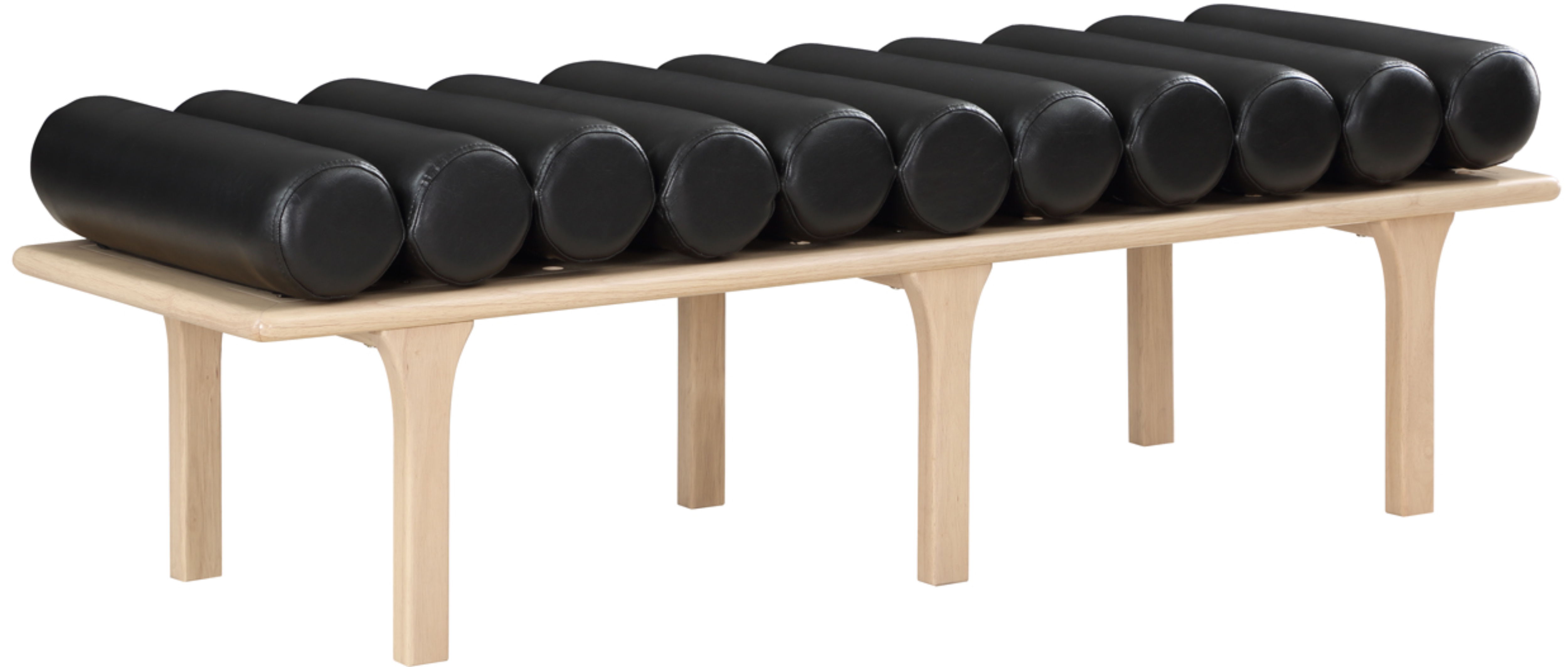 Landon - Bench With Natural Base - Black