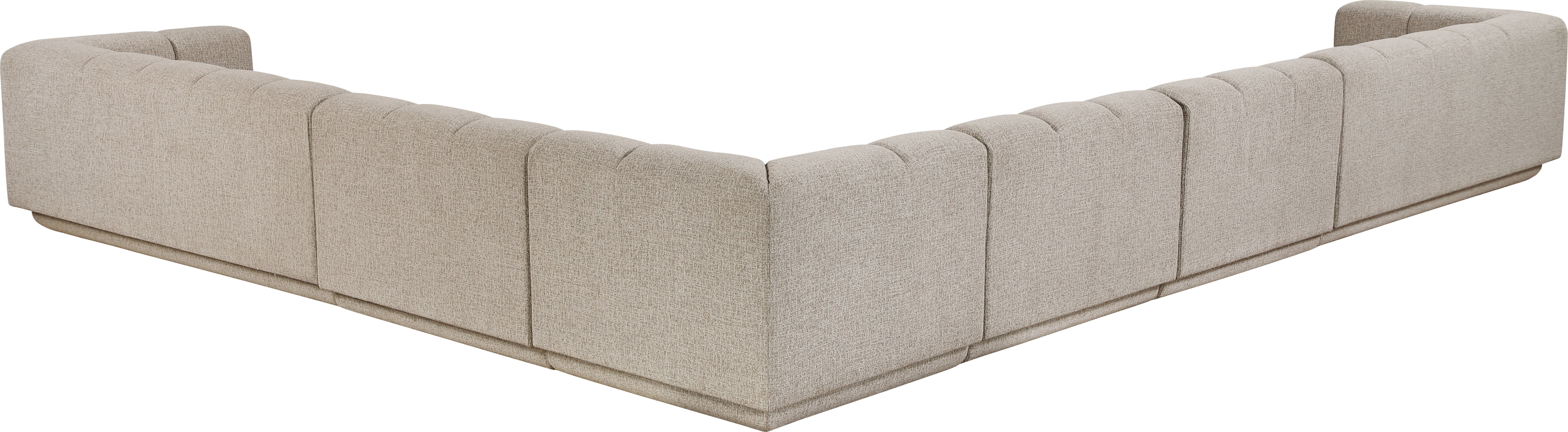 Modari - Fabric Upholstered 6 Piece Modular Sectional - Beige
