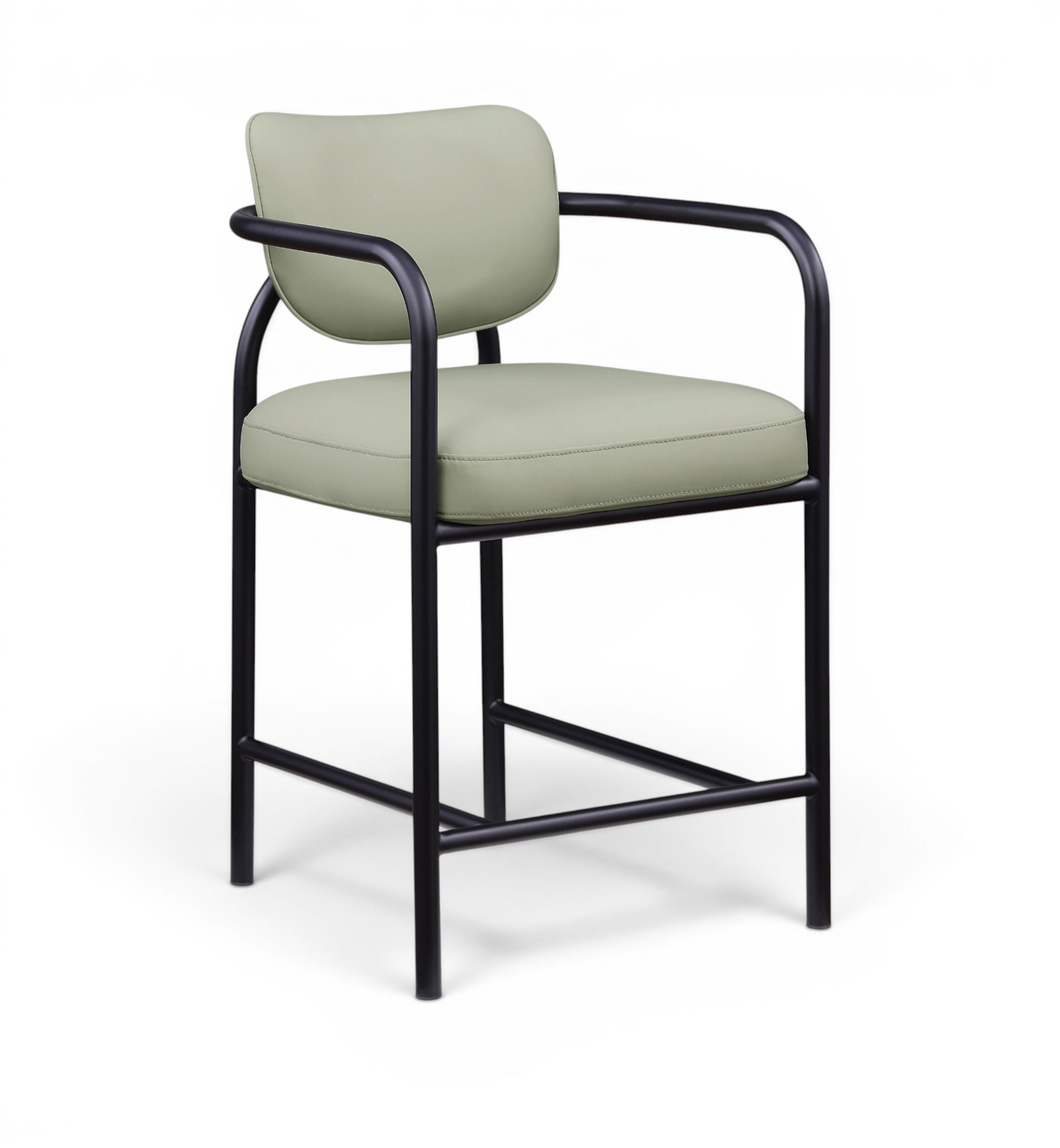 Serava - Vegan Leather Upholstered Counter Stool - Mint
