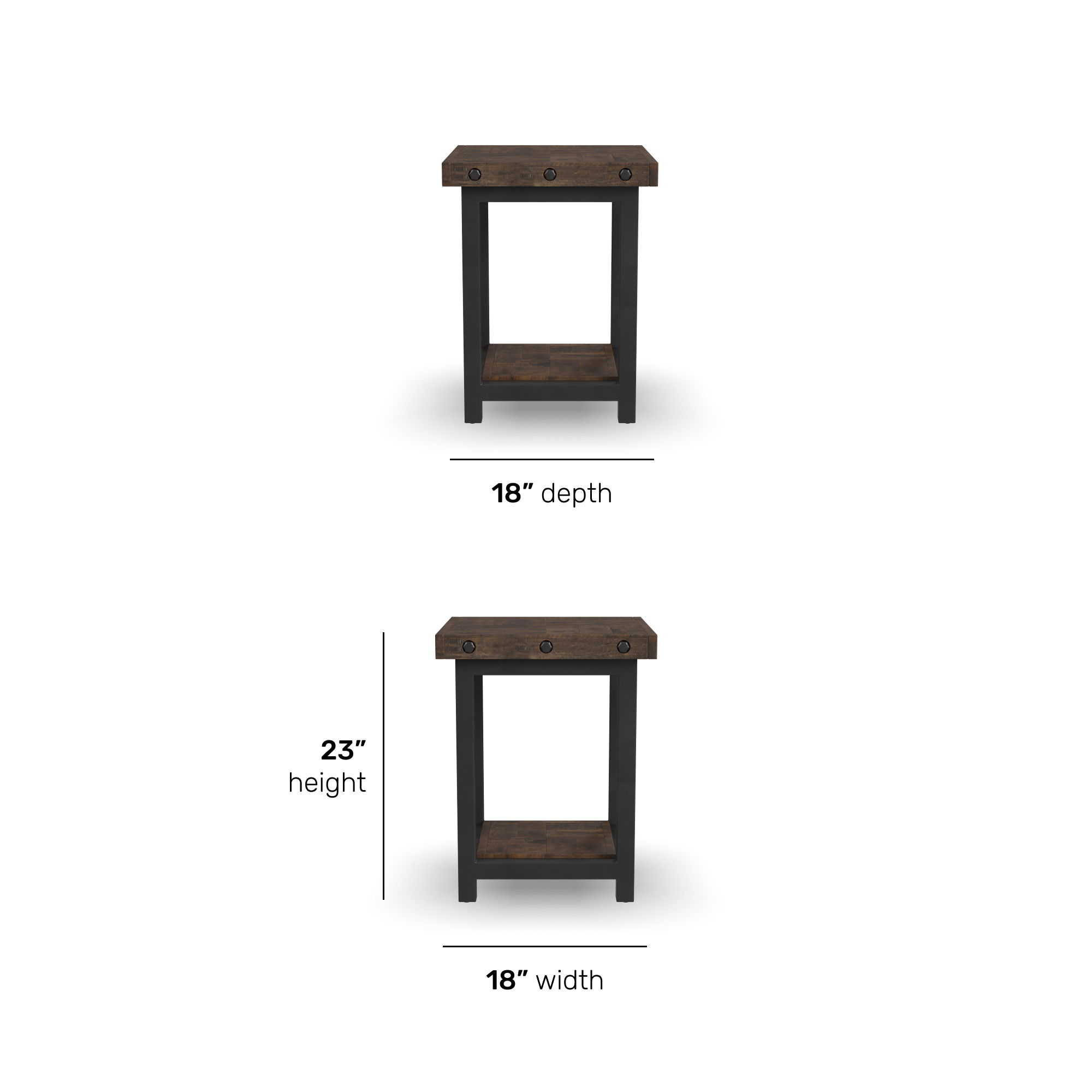 Carpenter - Chairside Table - Dark Brown, dark brown, view 5