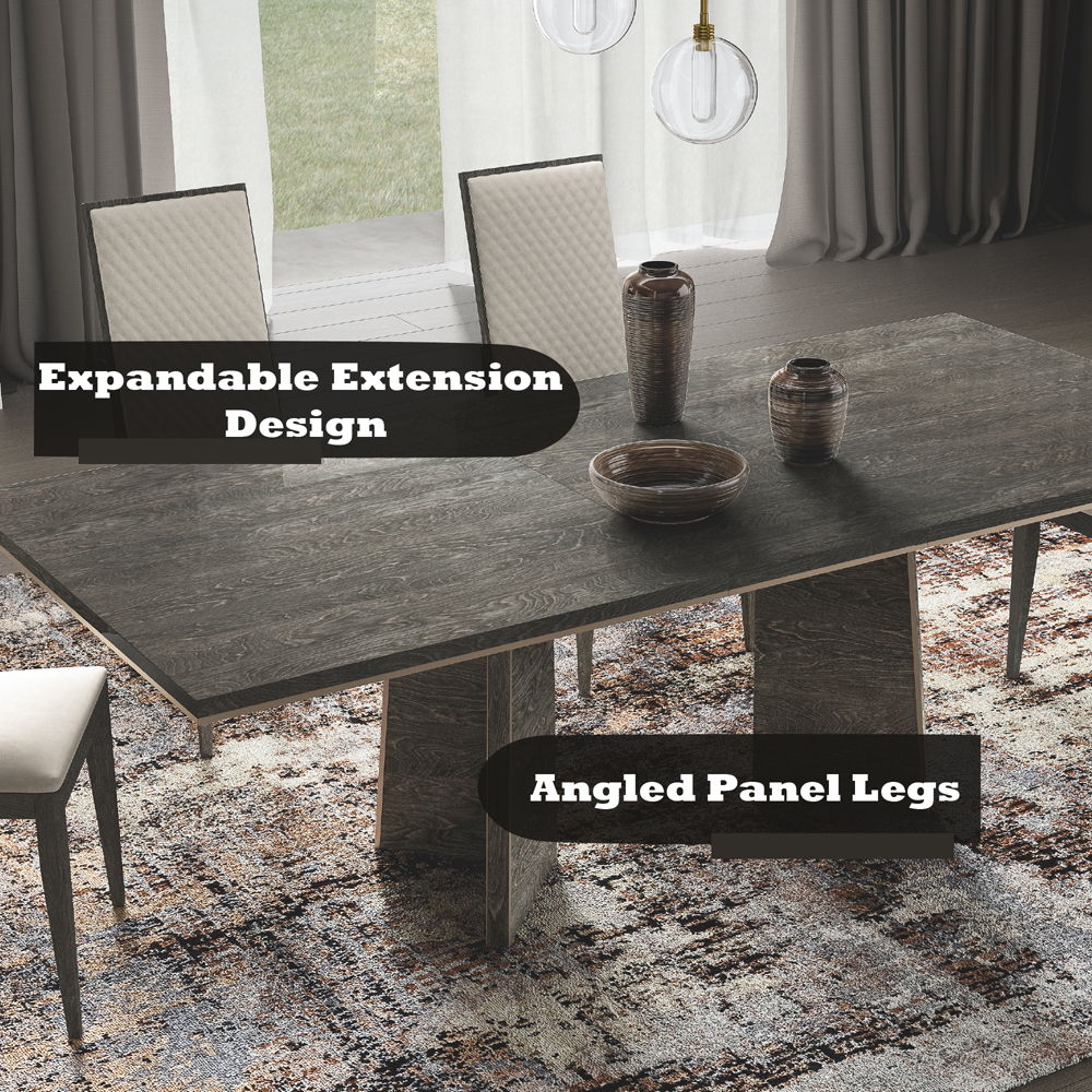 Venezia - Dining Table - Gray, dark gray, view 6