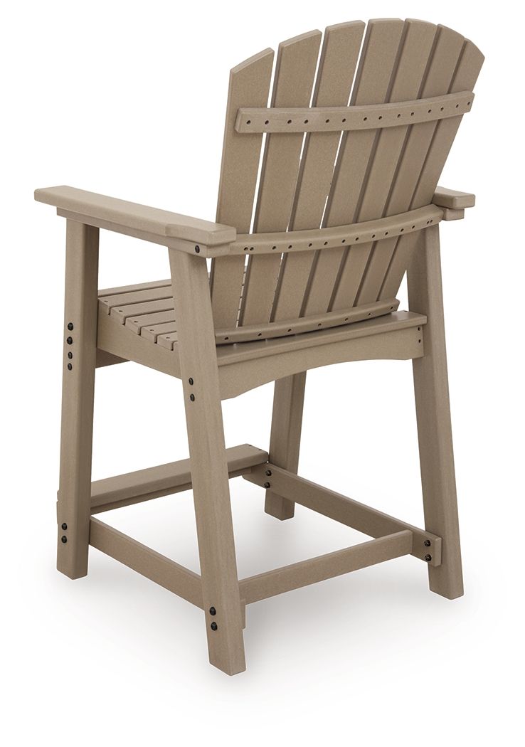 Ashley Furniture Seacliff Beach - Barstool (Set of 2) - Medium Brown - Image 5