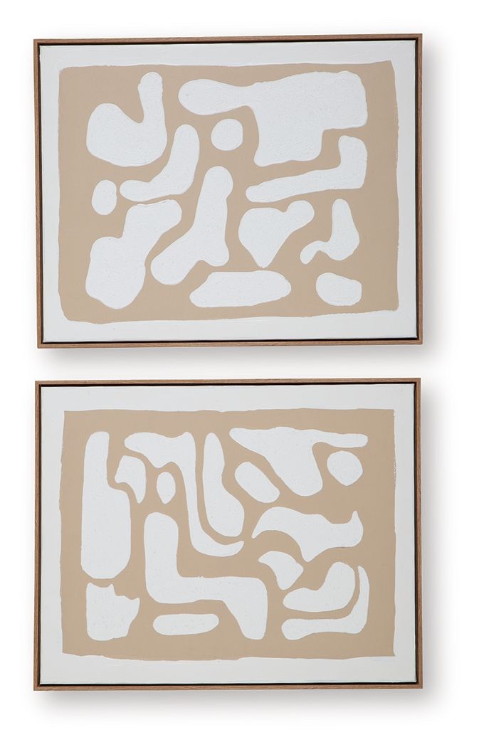 Ashley Furniture Waldett - Wall Art Set (Set of 2) - Beige / White - Image 6