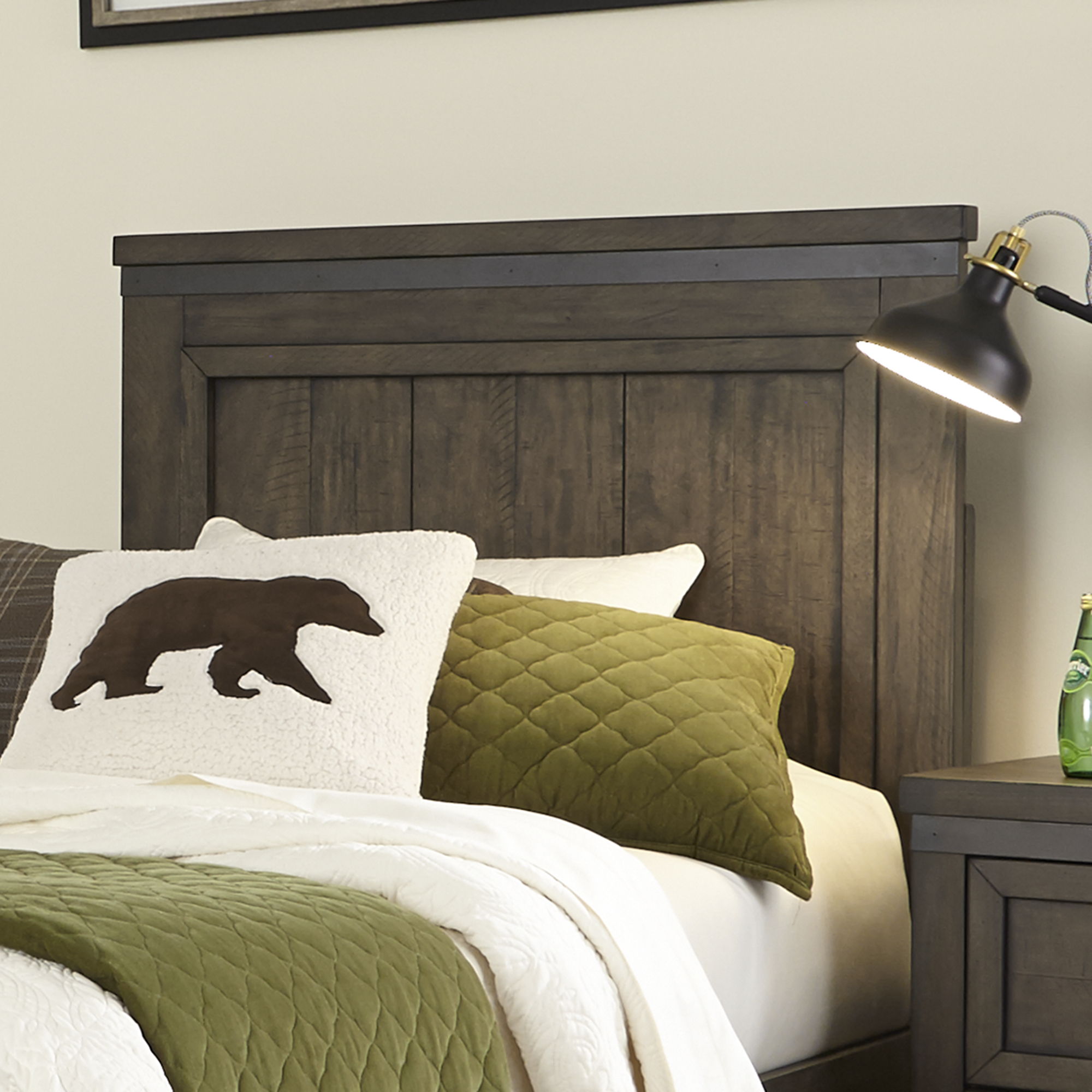 Liberty Furniture Thornwood Hills - Twin Panel Headboard - Dark Brown