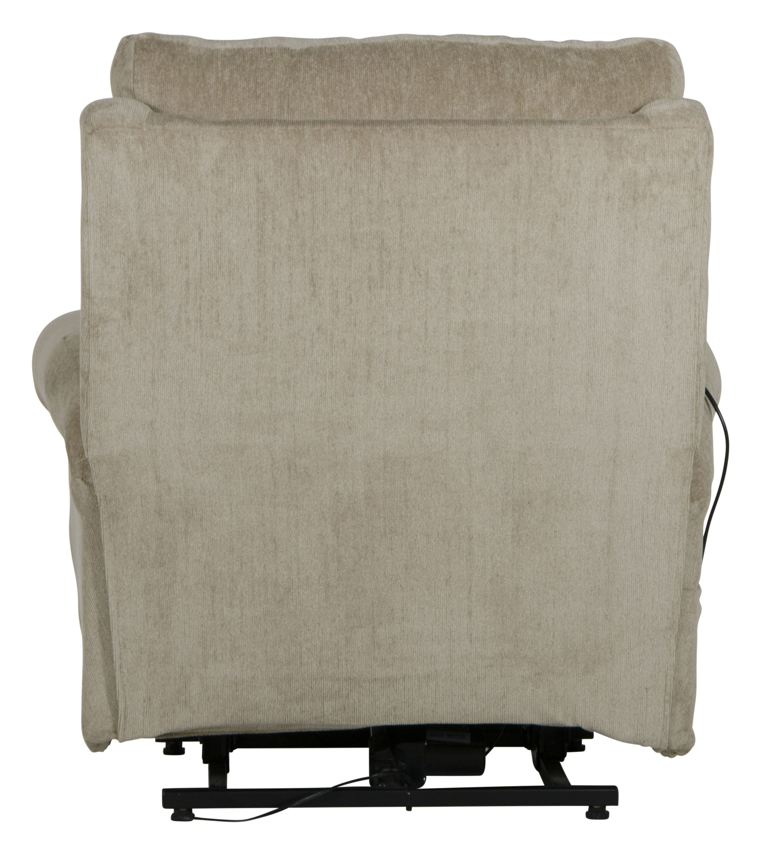 Warner - Power Headrest With Lumbar Power Lay Flat Recliner - Putty