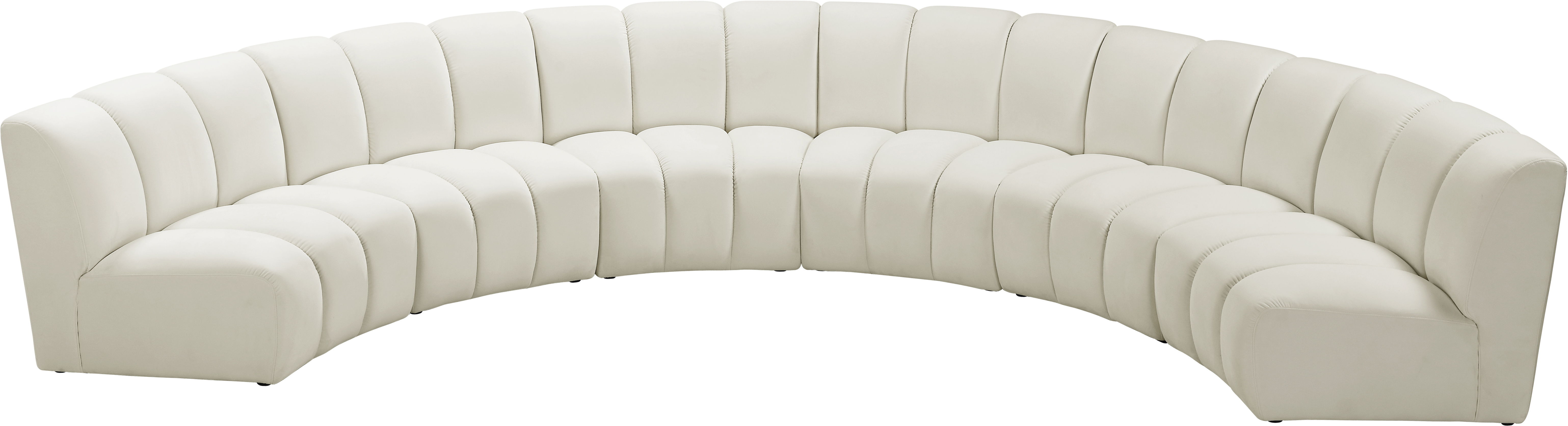 Infinity - 6 Piece Fabric Modular Sectional - Cream
