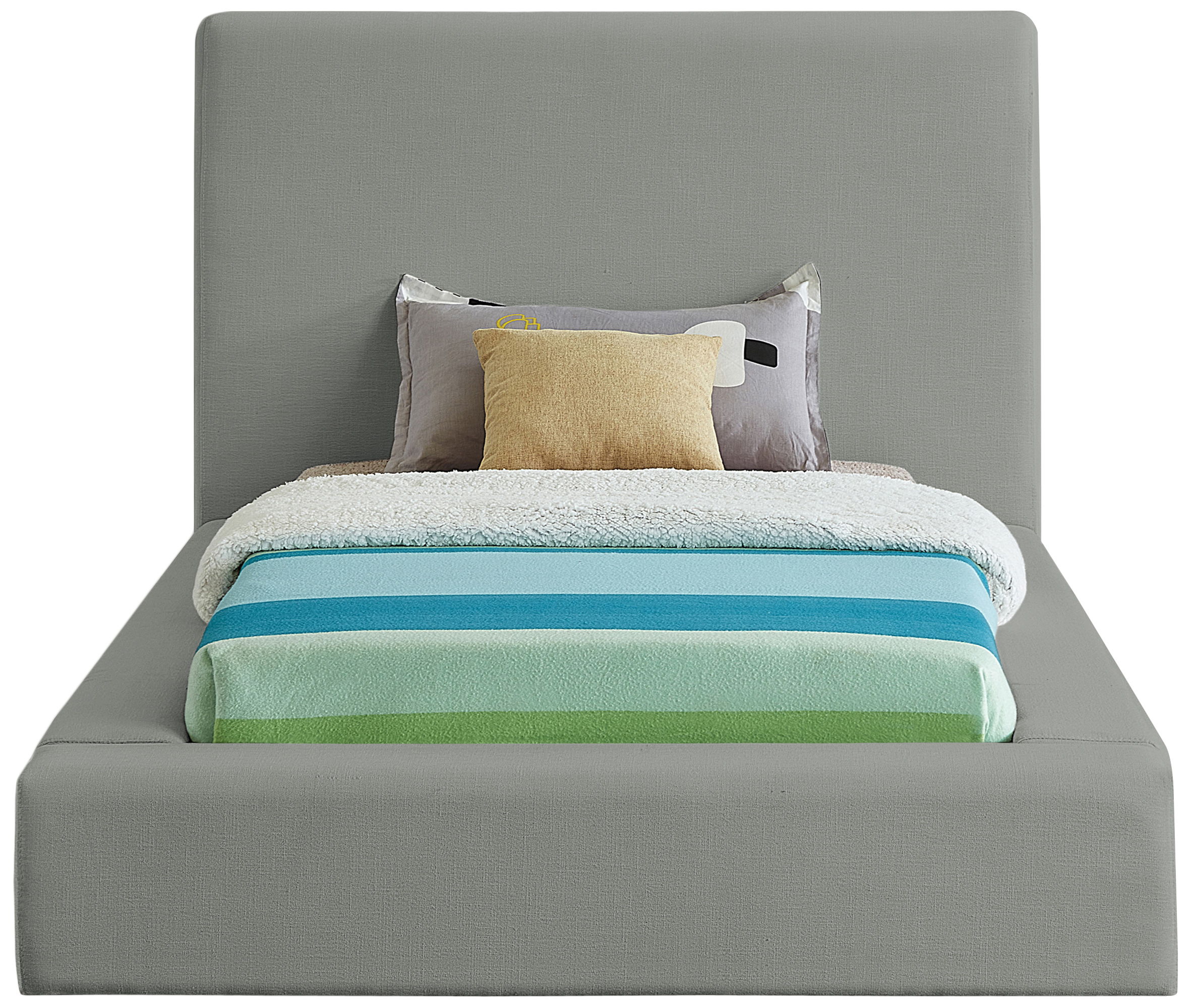 Devin - Twin Bed - Gray