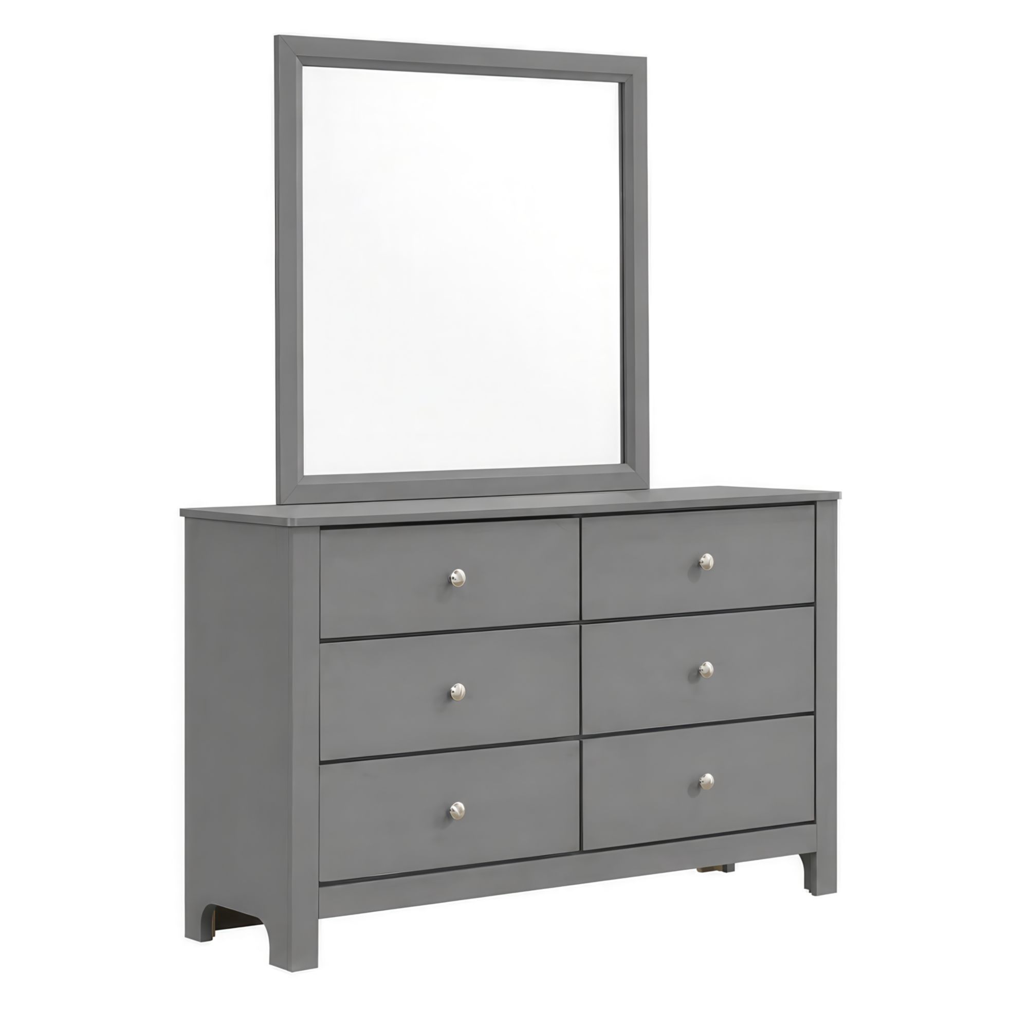 Sami - Youth Dresser And Mirror Set - Gray