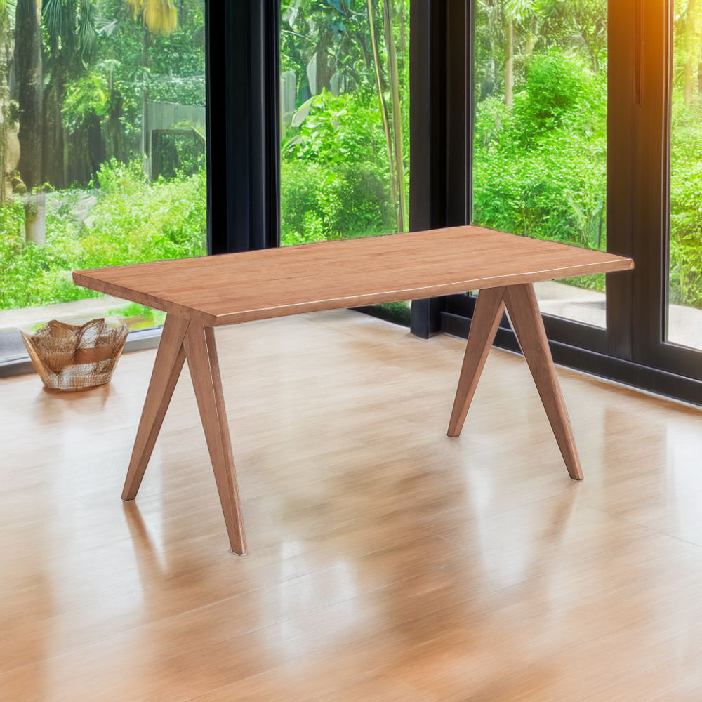 Velentina - Dining Table - Natural, light brown