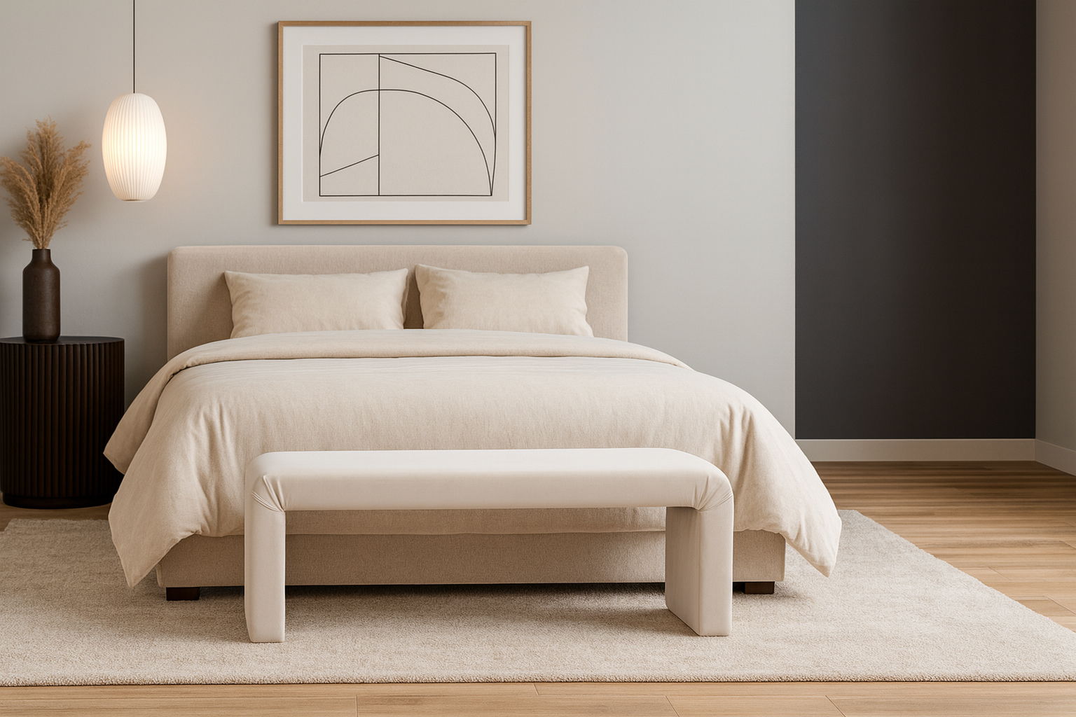 Minimalist - Bench - Cream