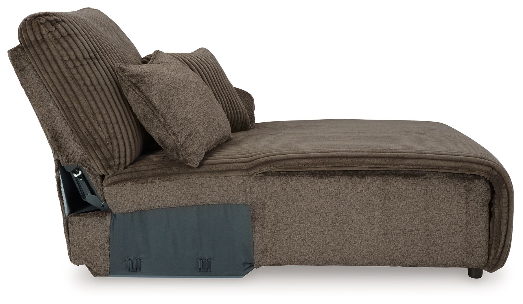 Ashley Furniture Top Tier - 3-Piece Reclining Sectional With Raf Press Back Chaise - Chocolate - Image 4