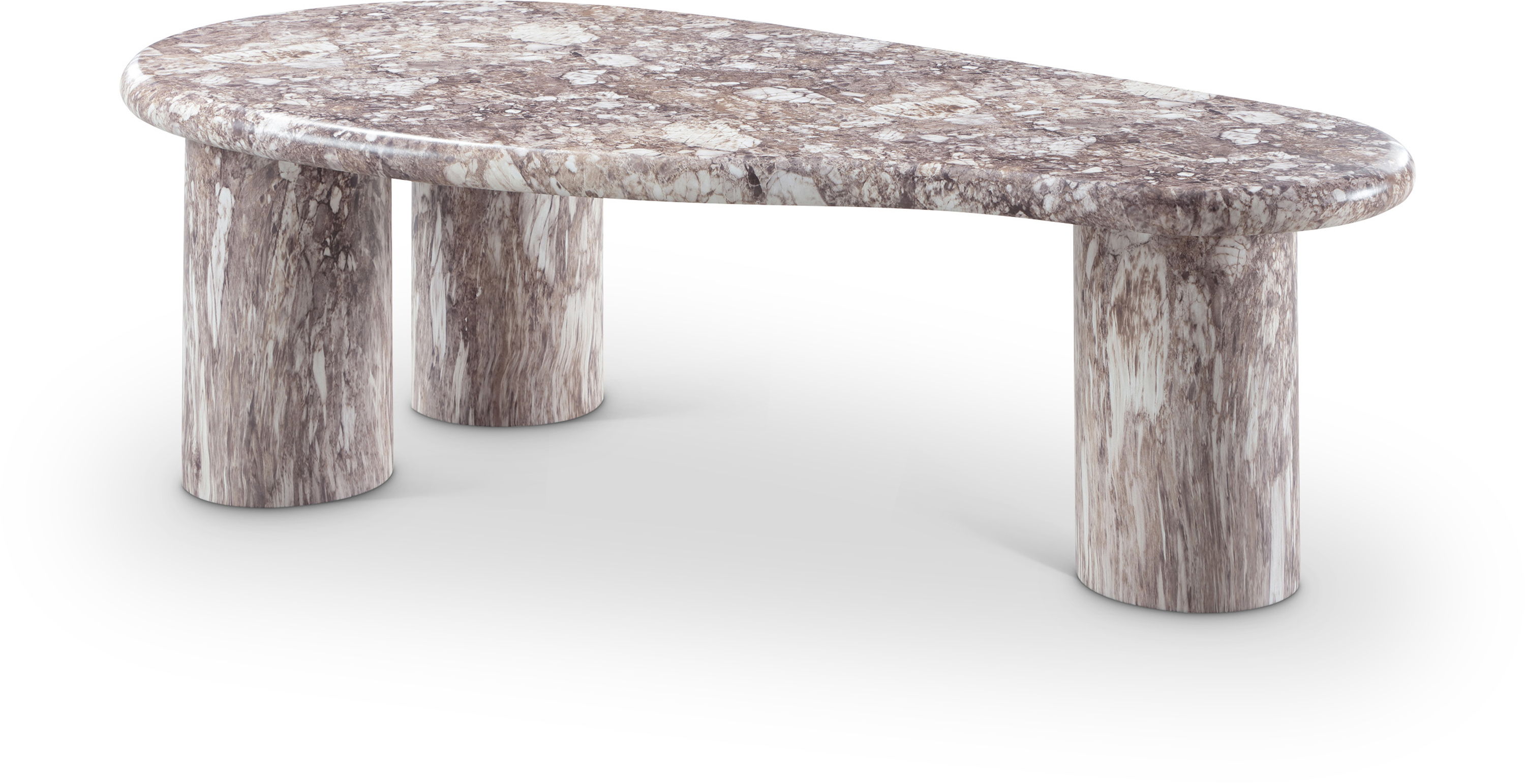 Sassari - Marble Finish Concrete Coffee Table - Brown