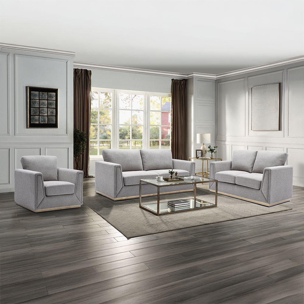 Valin - Sofa - Gray Linen, light gray, view 4