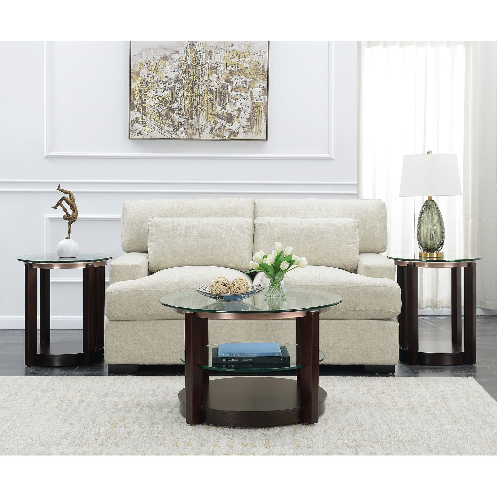 3 Pc · Coffee Table & Two End Tables