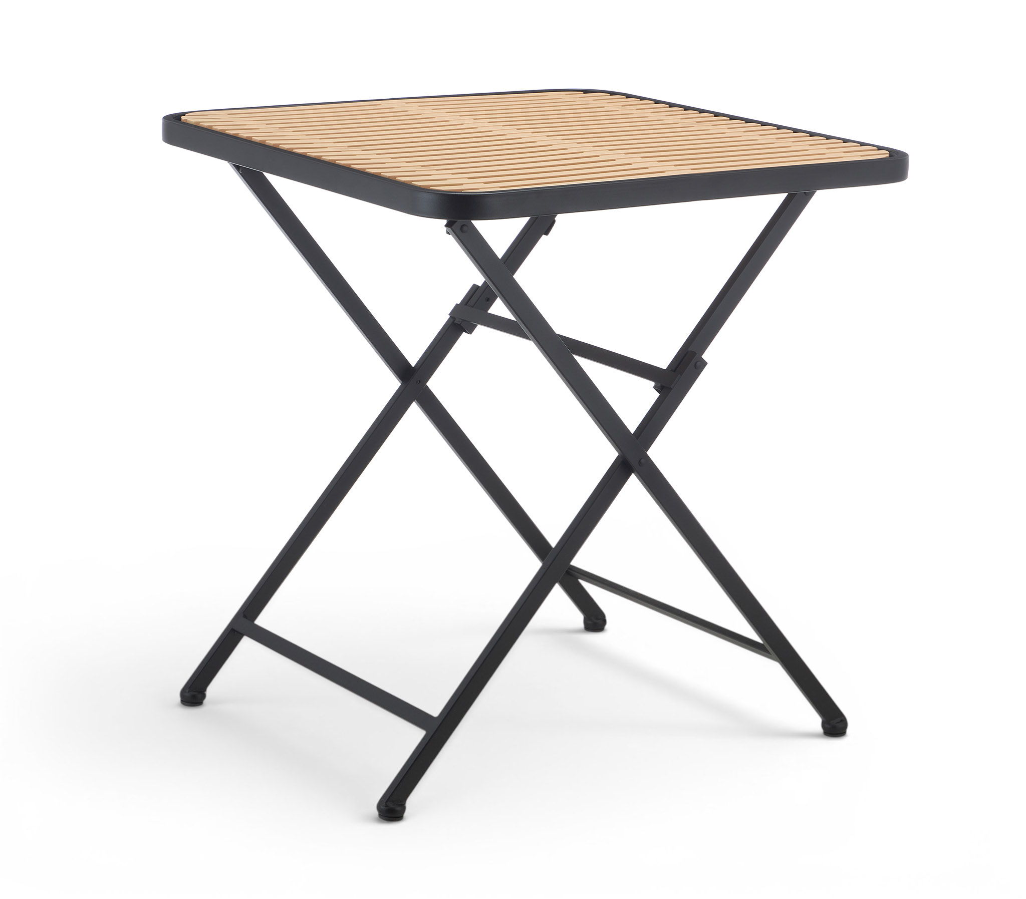 Marilla - Iron Outdoor Dining Table - Black / Natural