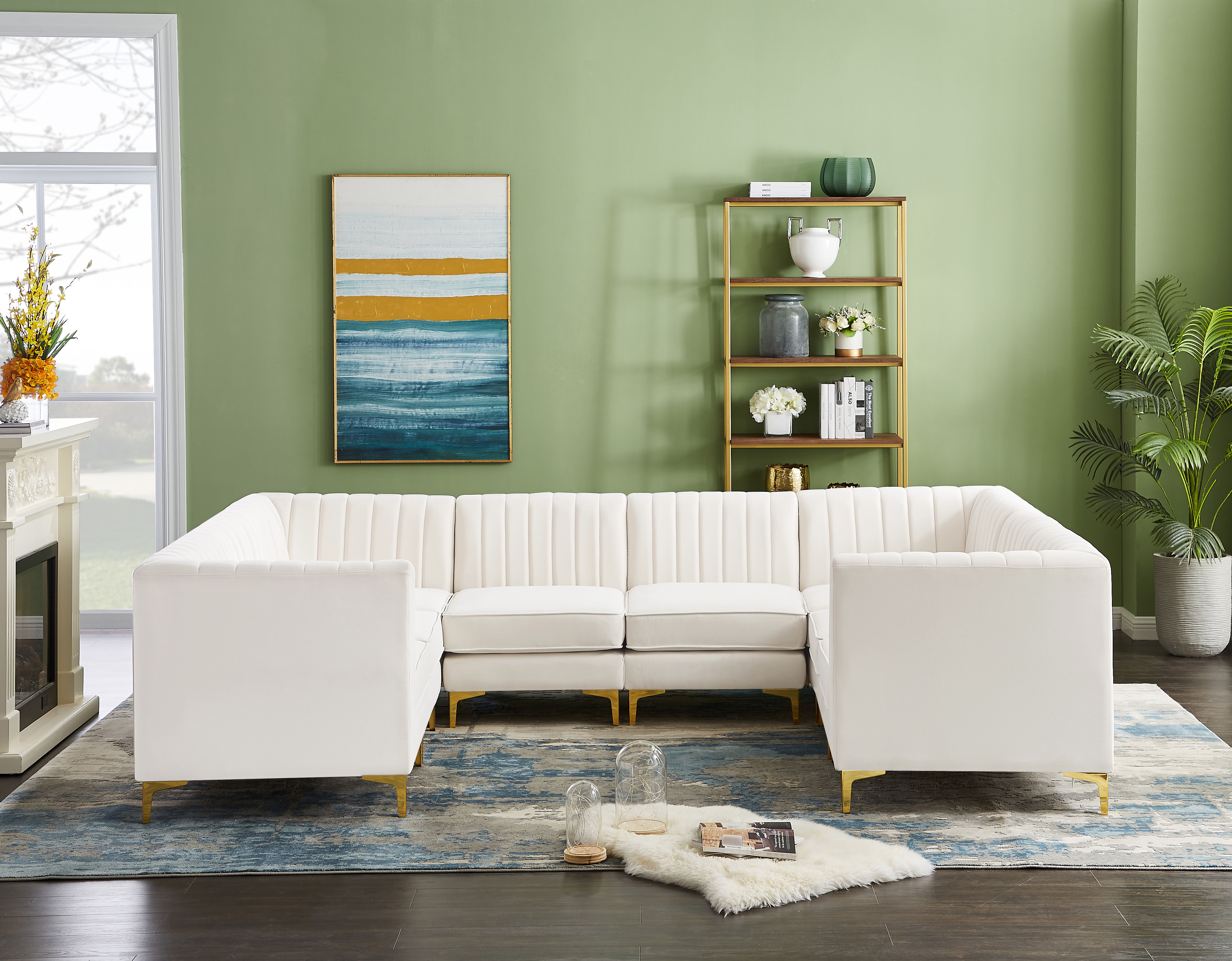 Alina - 8 Piece Modular Sectional - Cream