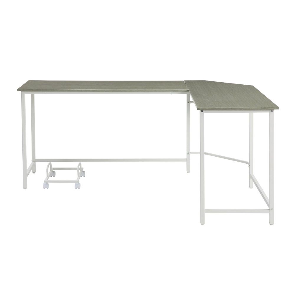 Bambina - Computer Desk - Gray & White, gray, view 6
