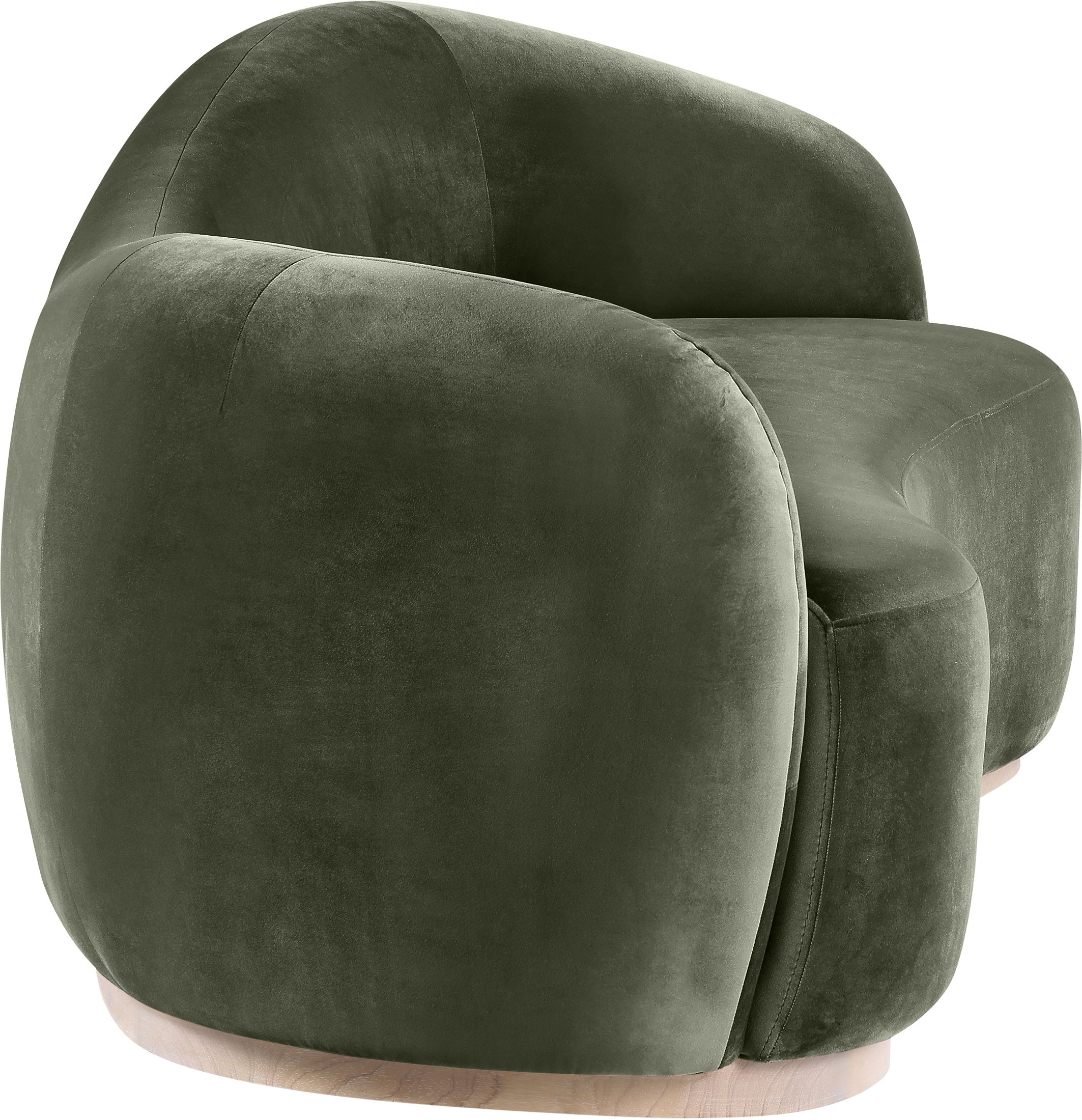 Gustavo - Velvet 92.5" Upholstered Sofa - Green