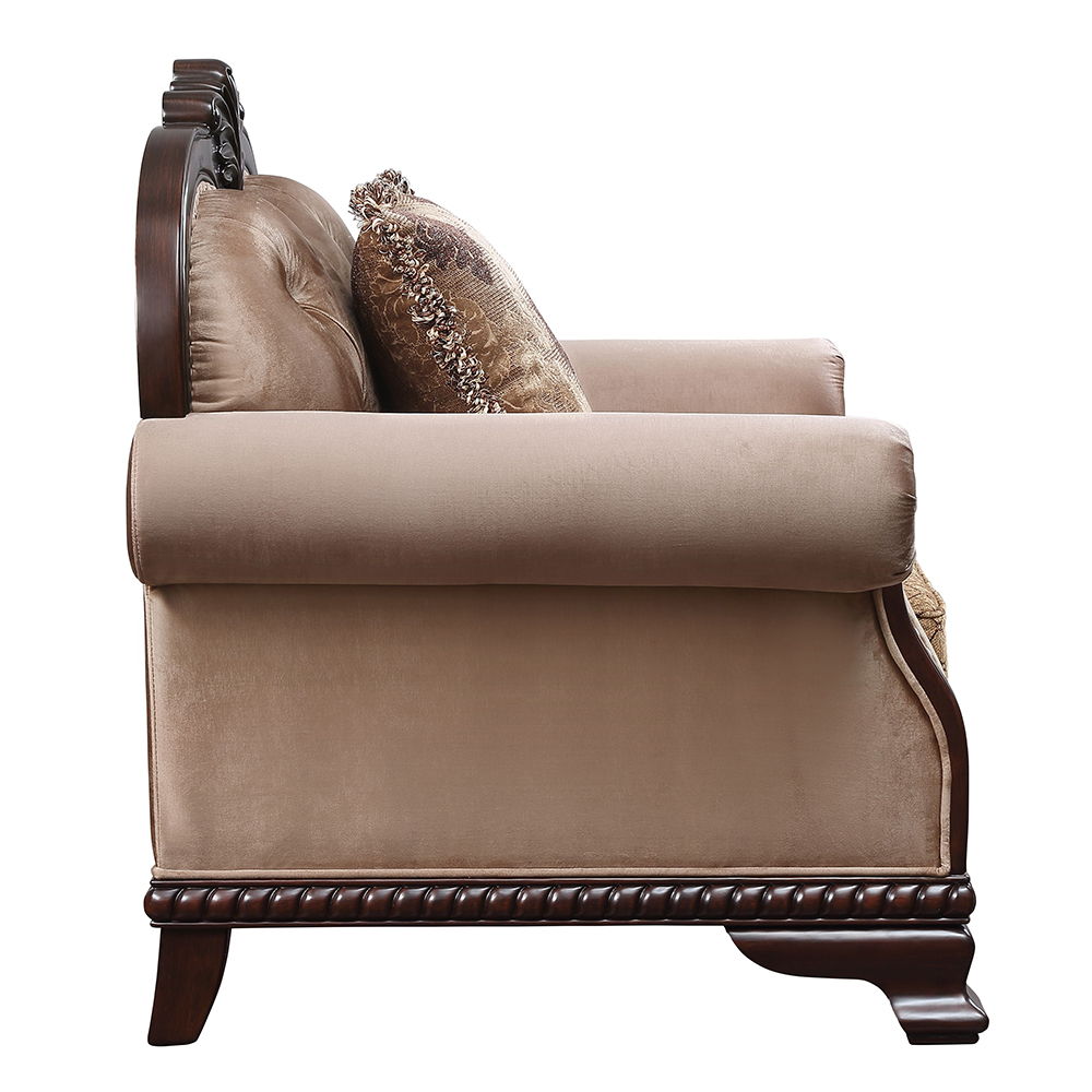 Chateau De Ville - Chair With Pillow (Same Lv01590) - Fabric & Espresso, black, view 4
