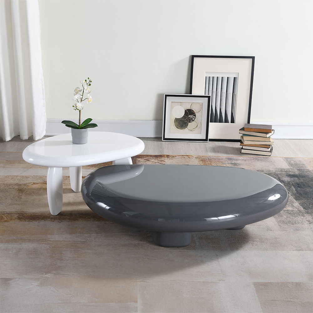 Charlene - Coffee Table - Gray High Gloss, dark gray, view 6