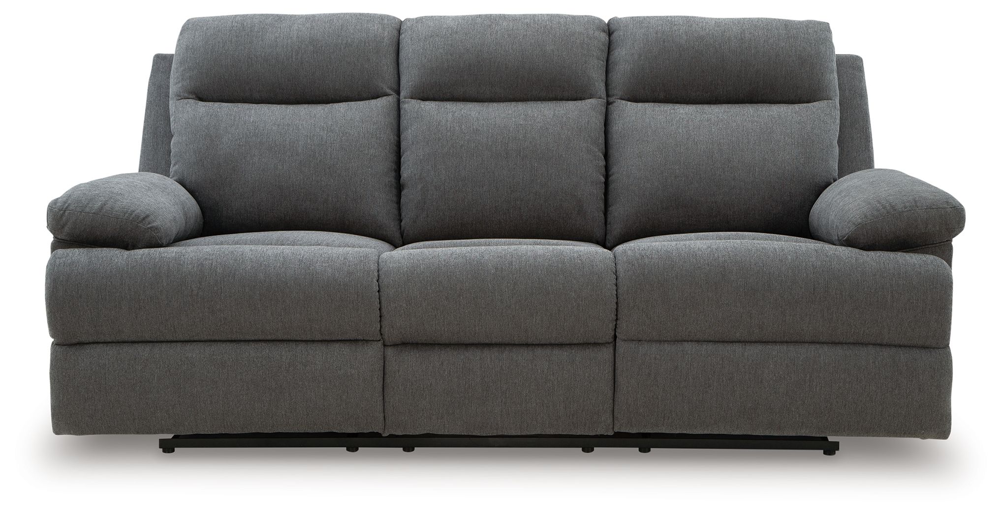 Ashley Furniture Side-Swipe - Reclining Sofa With Drop Down Table - Charcoal - Image 4
