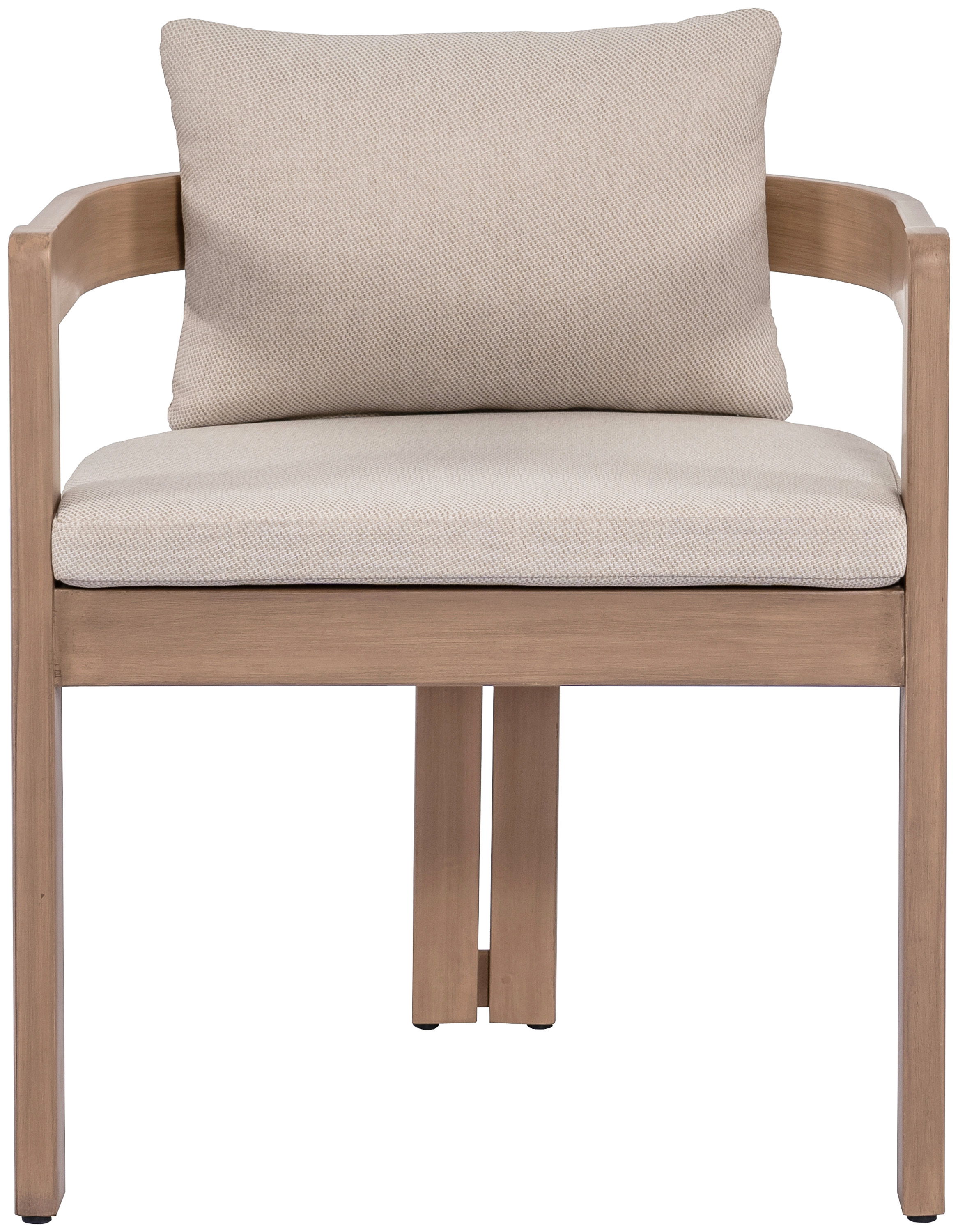 Newport - Water Resistant Fabric Upholstered Outdoor Patio Dining Chair - Beige
