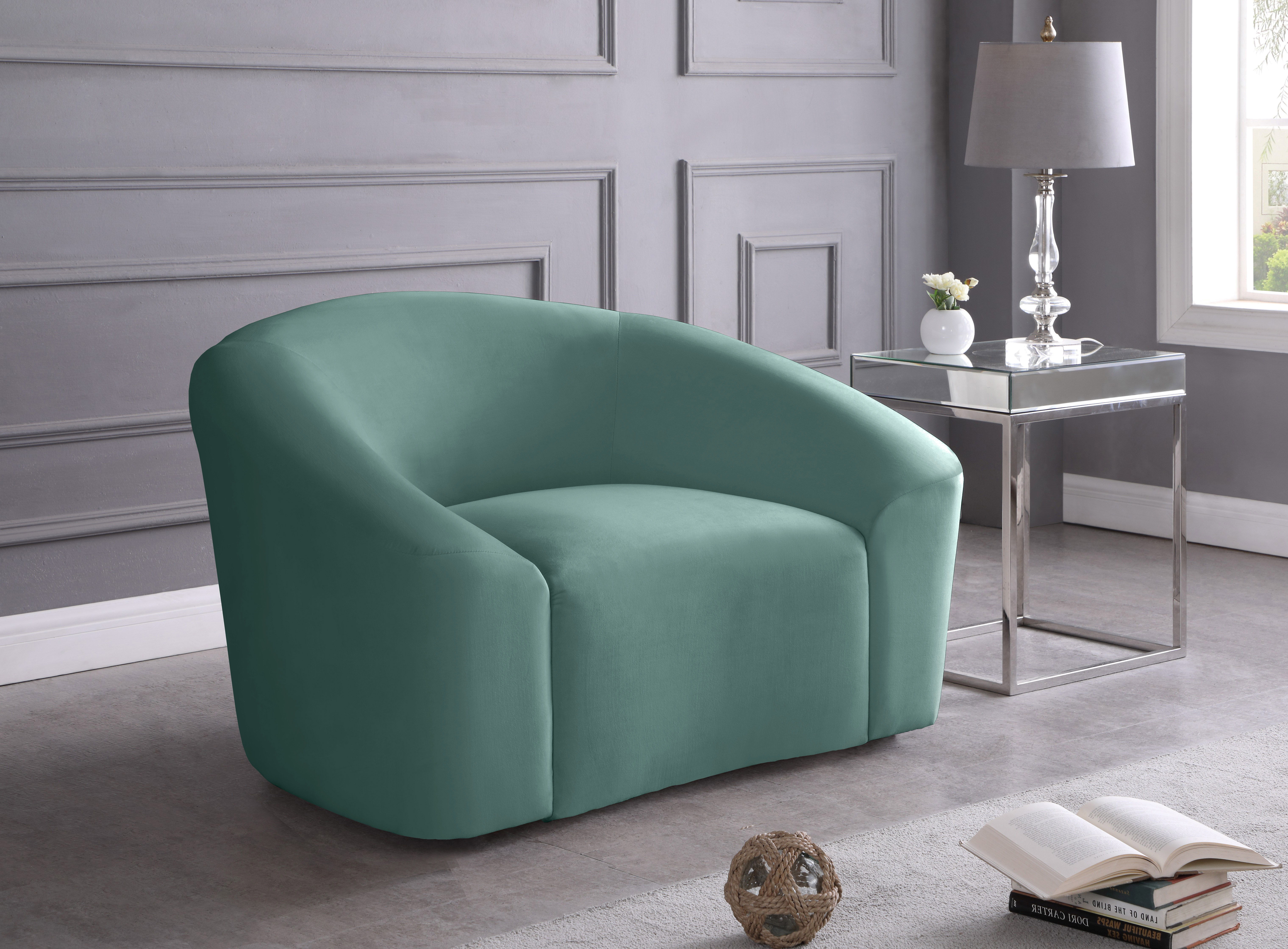 Riley - Velvet Chair - Mint