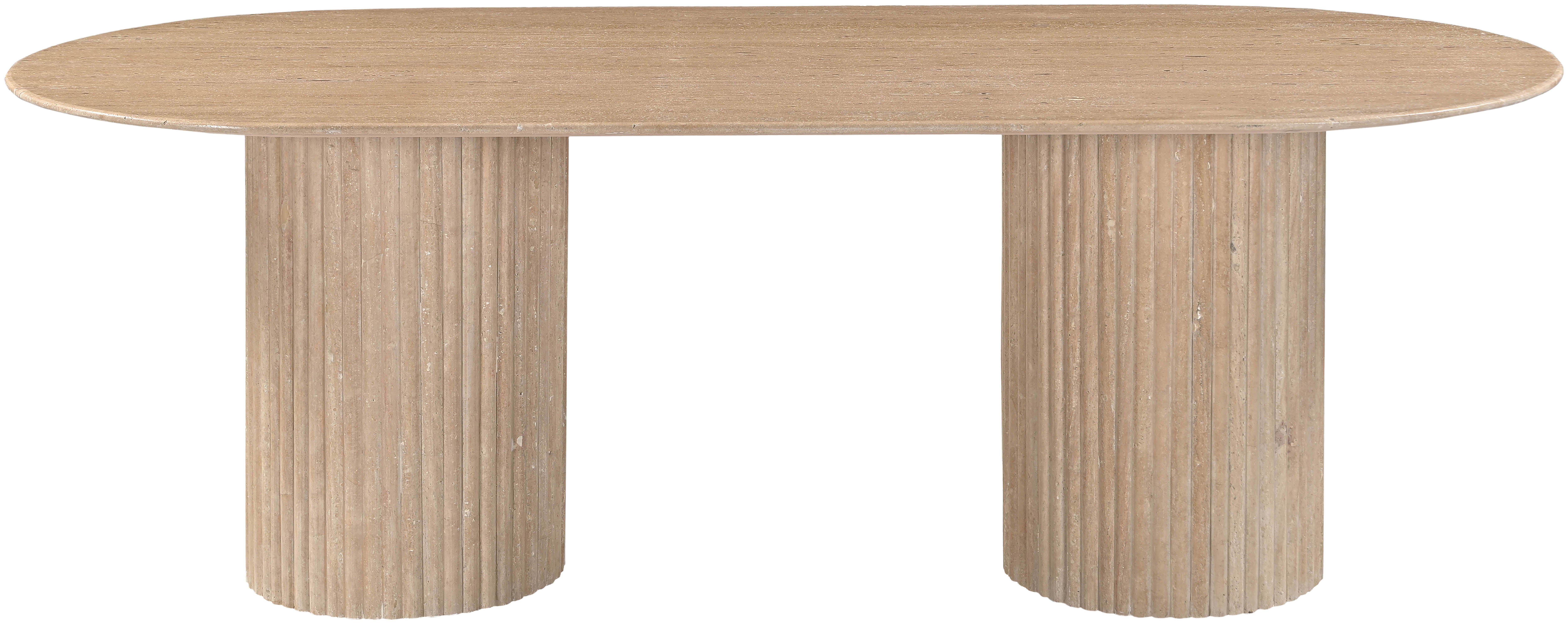 Messina - Travertine Dining Table - Beige