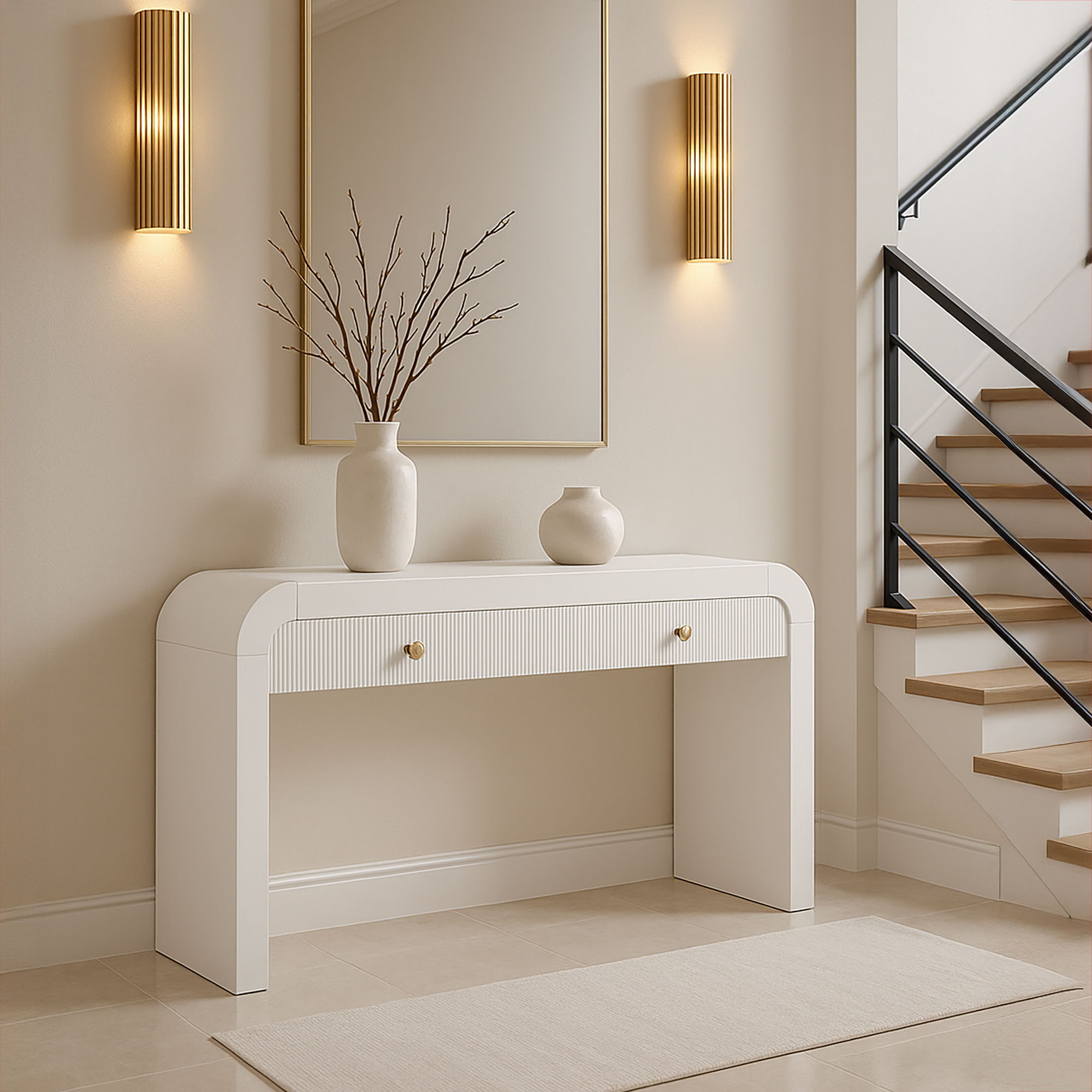 Artisto - Console Table - White