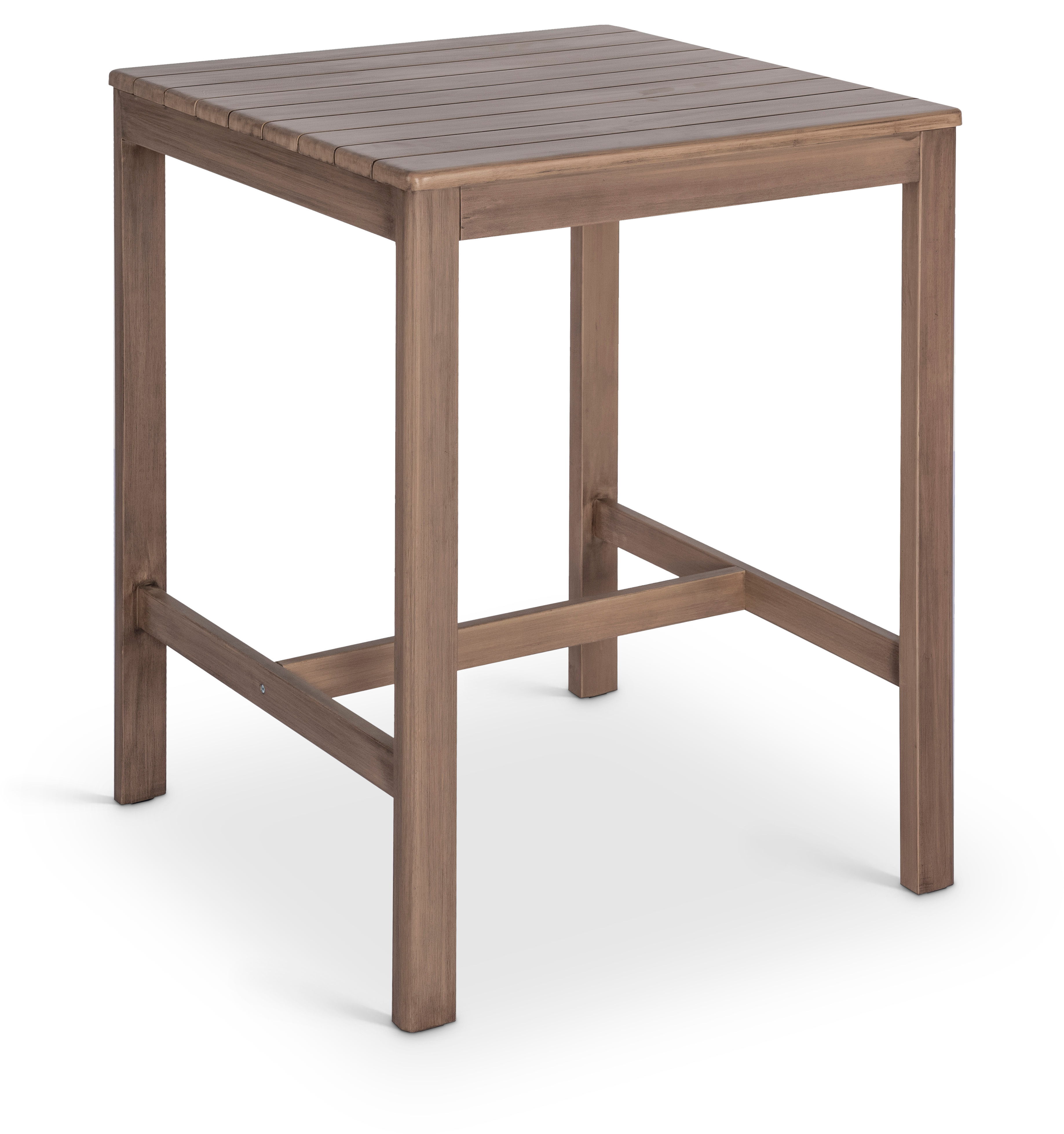 Newport - Acacia Wood Outdoor Patio Square Bar Table - Natural