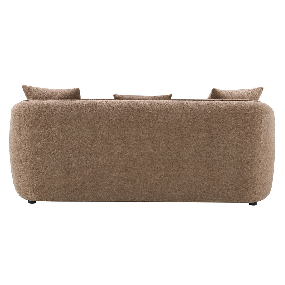 Keith - Sofa With 3 Pillows - Brown Chenille, light brown, view 3