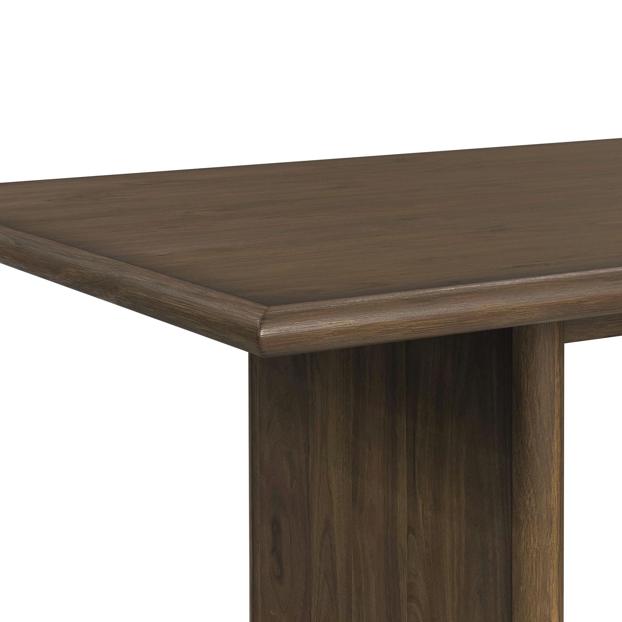 Brisbane - 6 Piece Standard Height Dining Set (Table, Four PU Chairs & Bench) - Brown