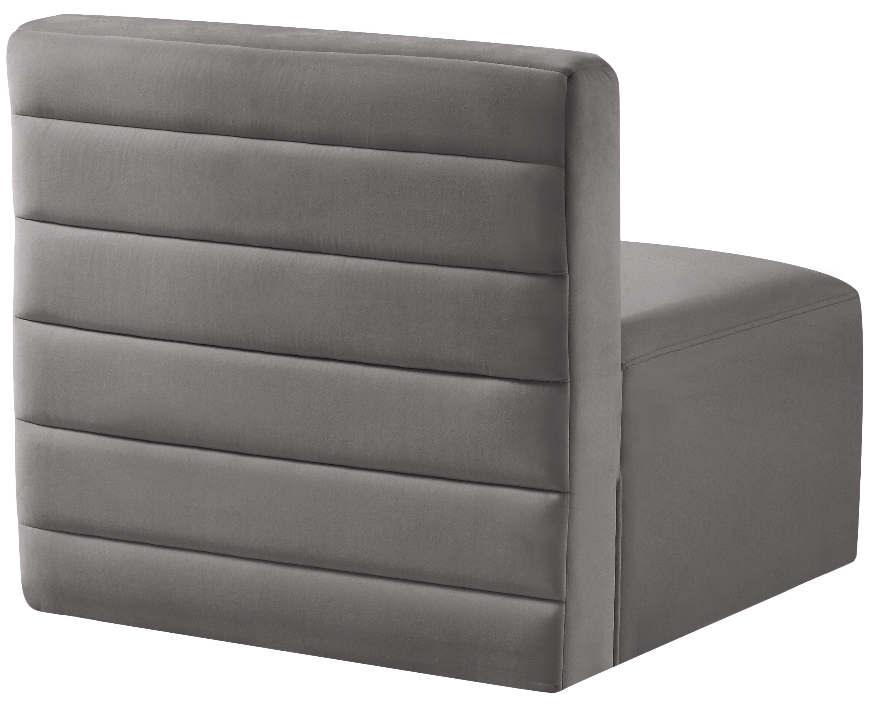 Quincy - Modular Armless Chair - Gray