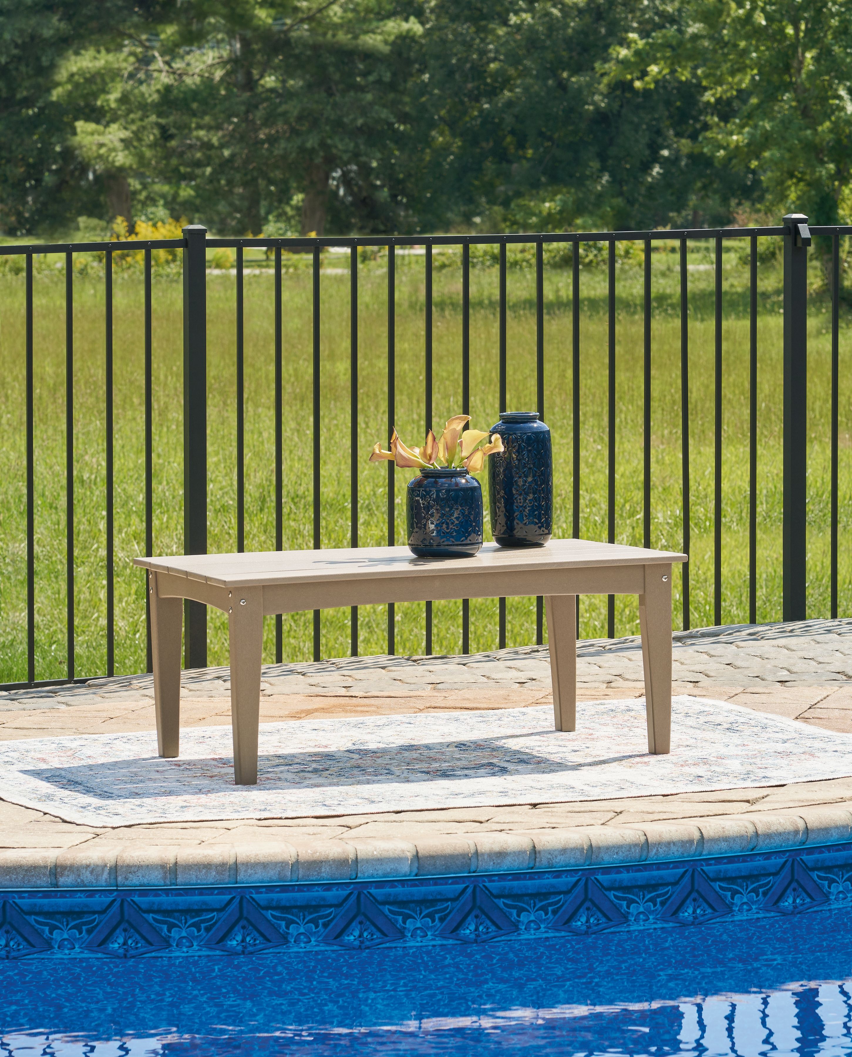 Hyland Wave - Rectangular Cocktail Table - Driftwood