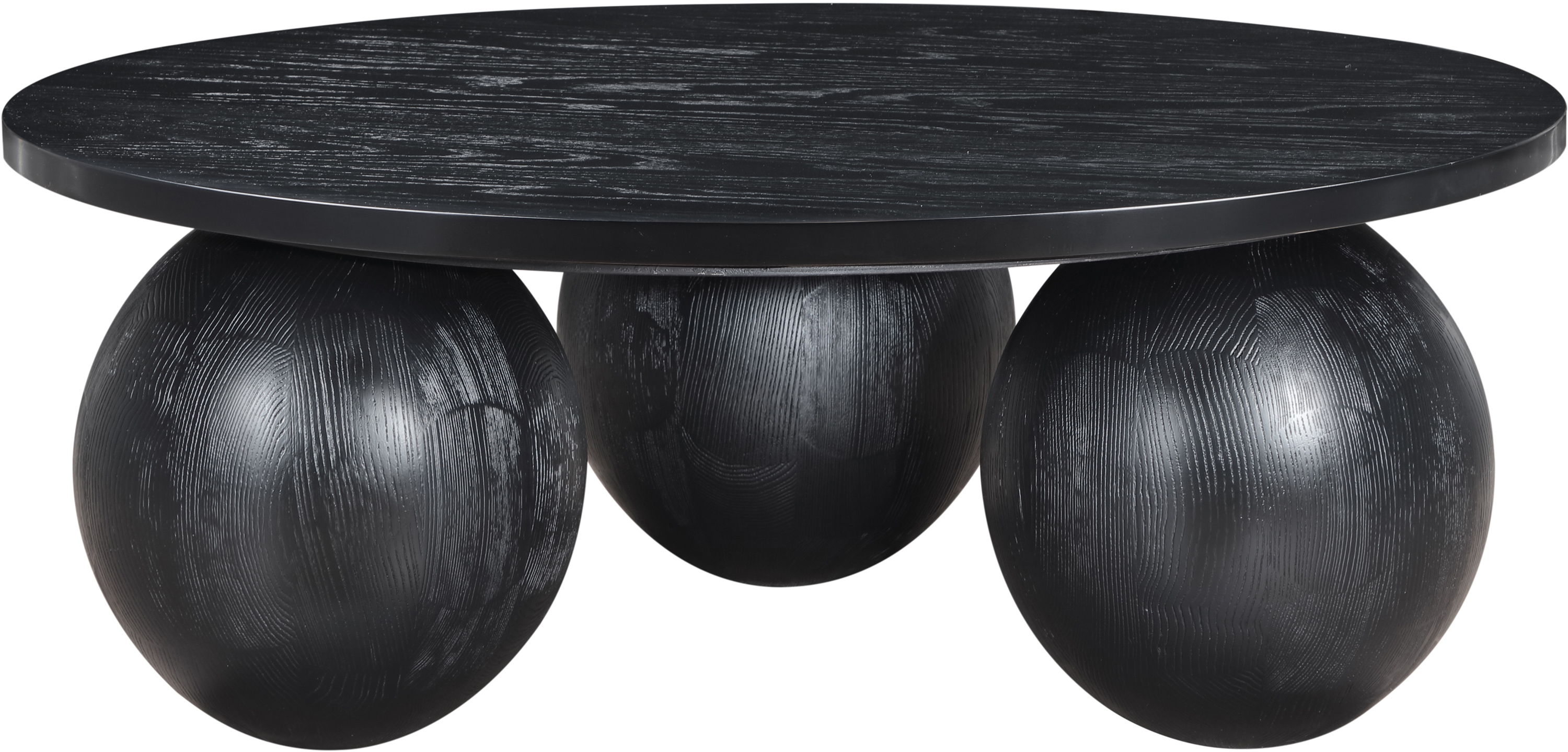 Fitch - Wood Oak Veneer Coffee Table - Black