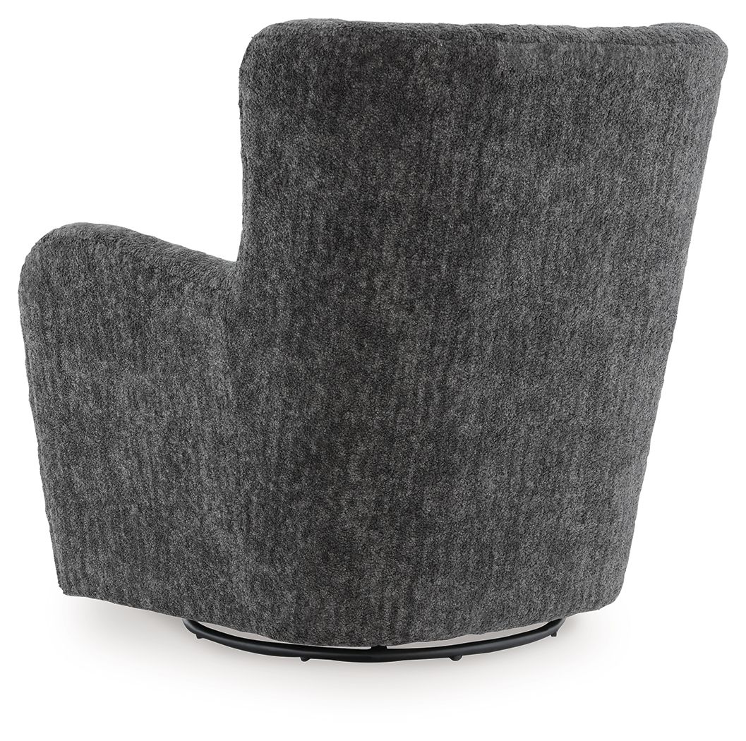 Ashley Furniture Rowenburg - Swivel Glider Accent Chair - Heather Charcoal - Image 5