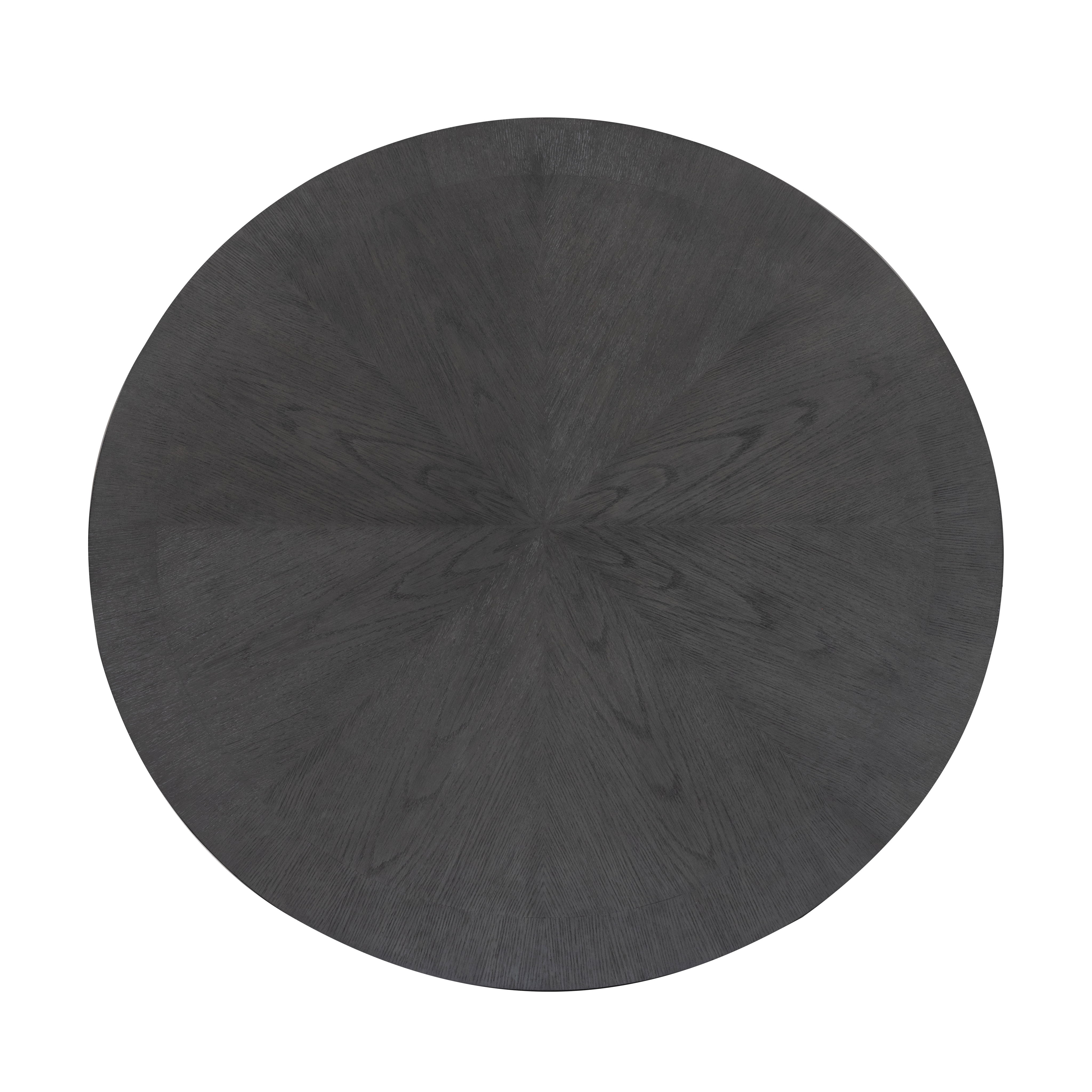 Waterfall - Round Dining Table - Deep Ebony, black, view 3