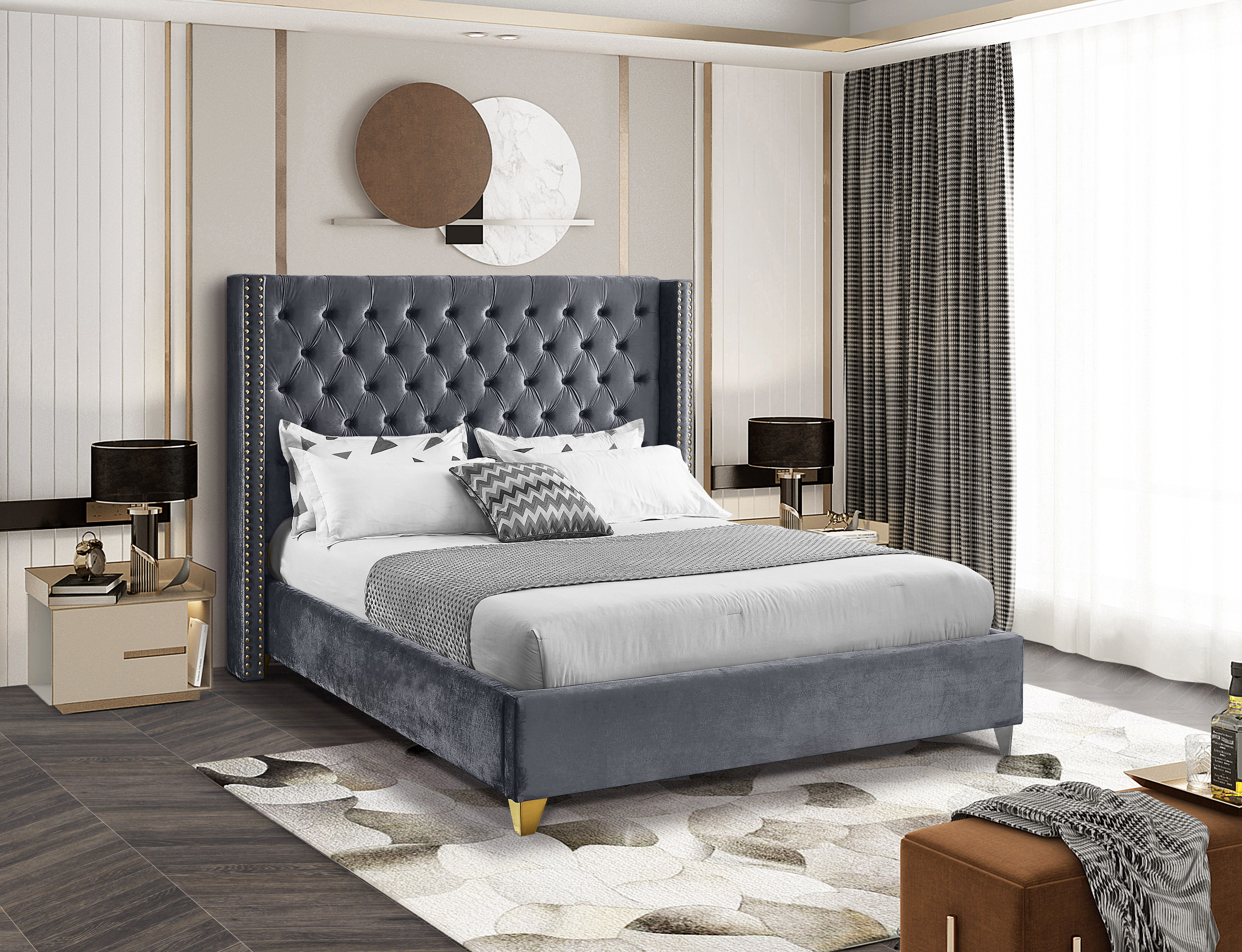 Barolo - Full Bed - Gray