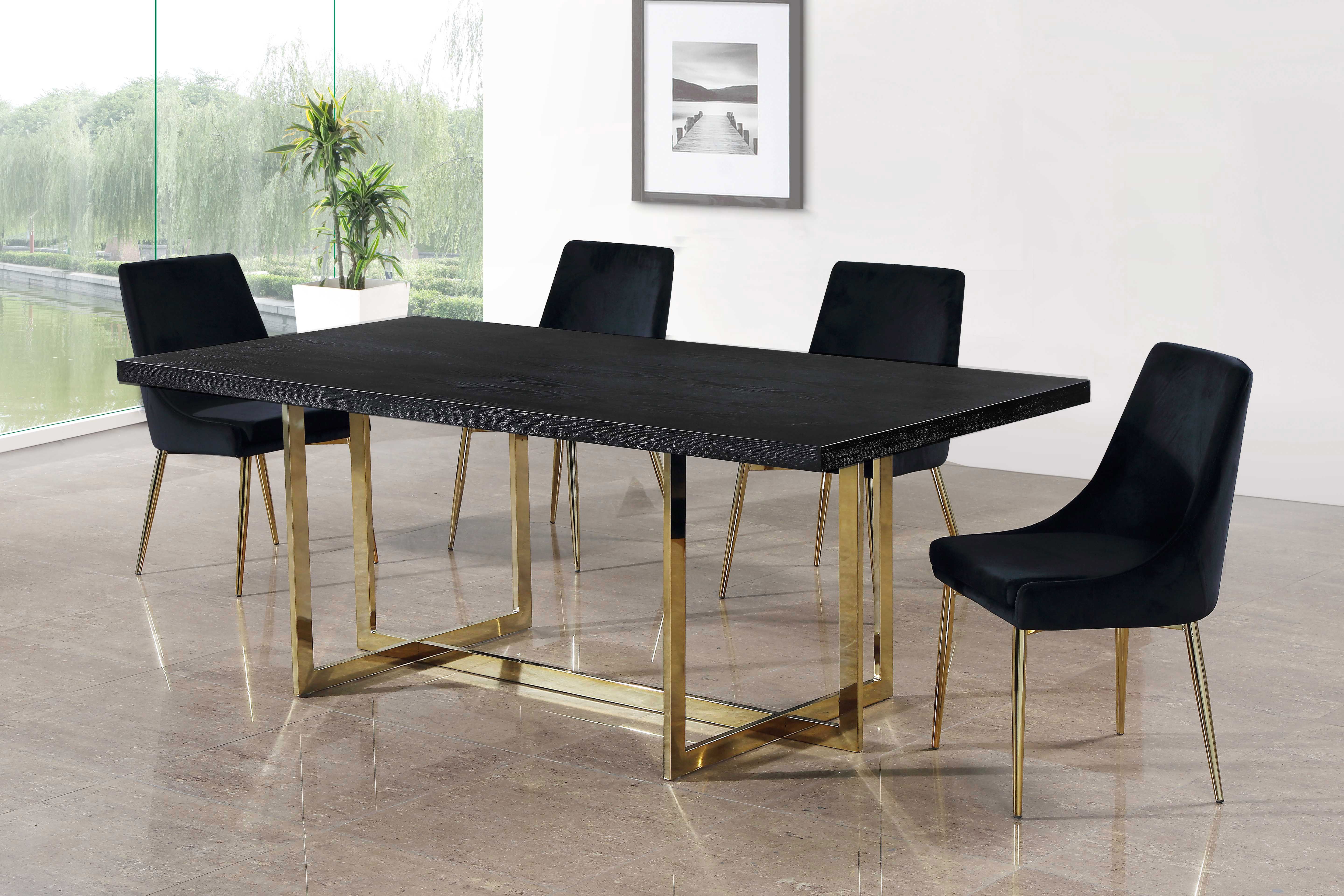 Karina - Fabric Dining Chair (Set of 2) - Black