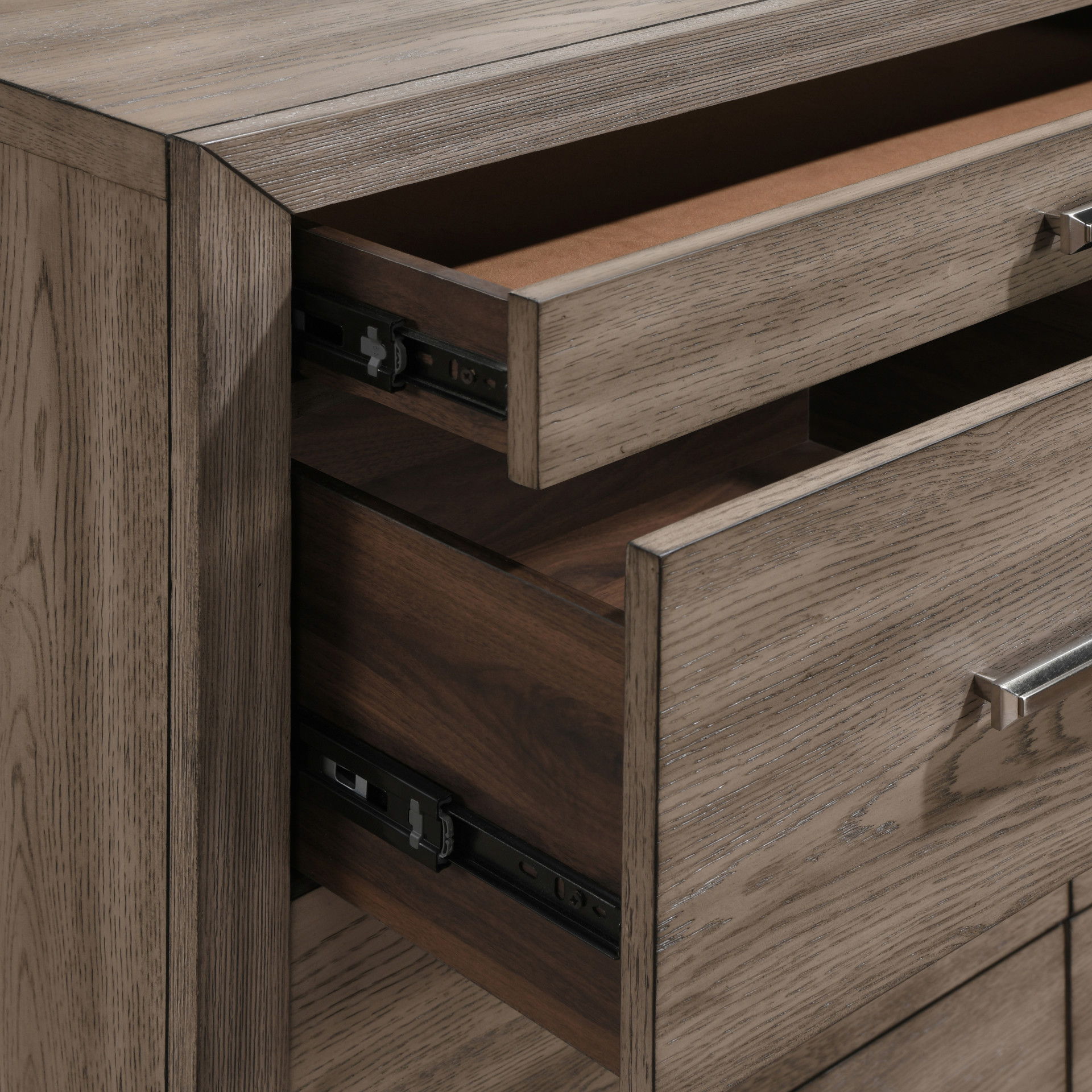 Harrisburg - 9 Drawer Dresser - Walnut, light brown