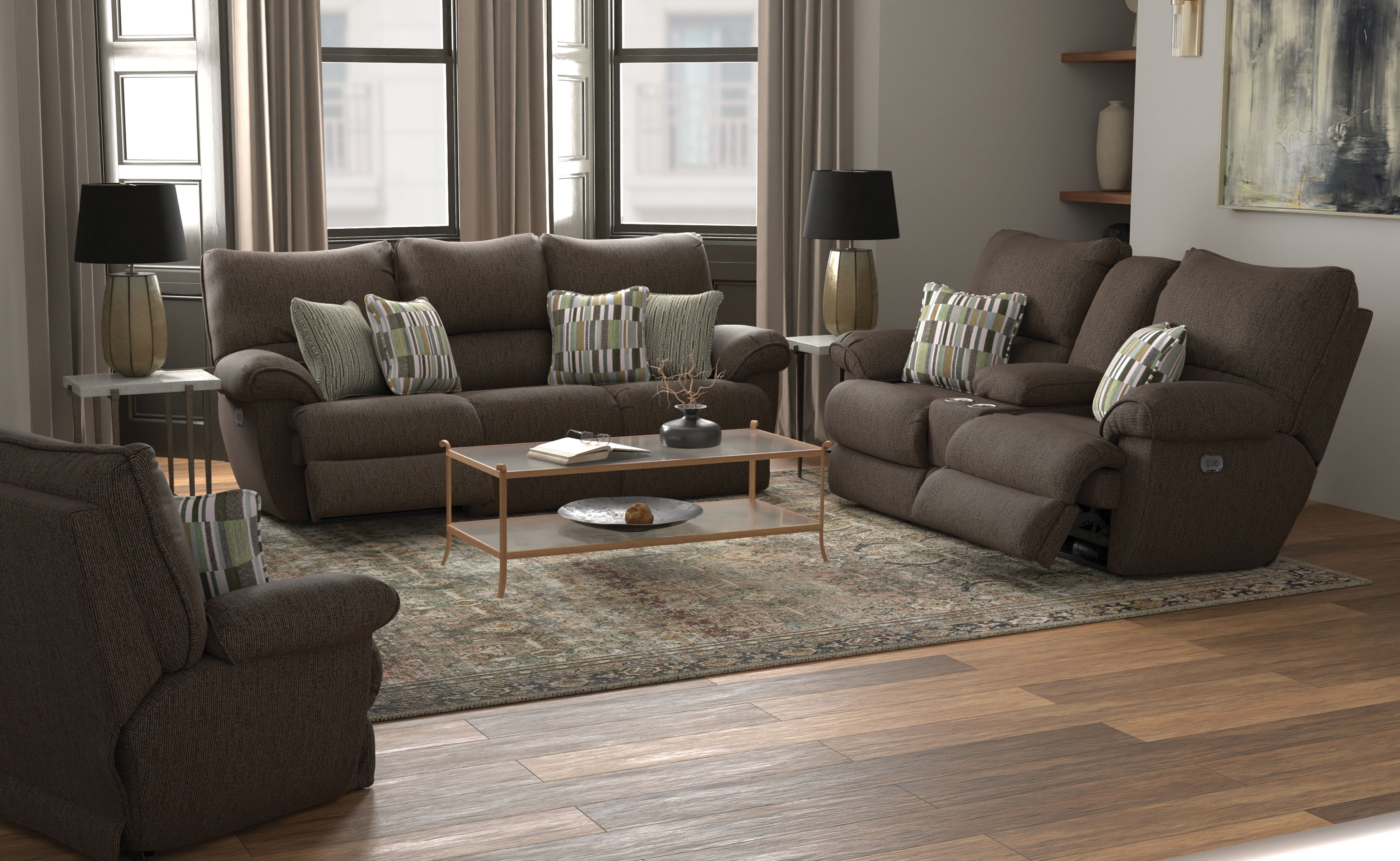 Lenny - Power Lay Flat Recliner - Chocolate Brown