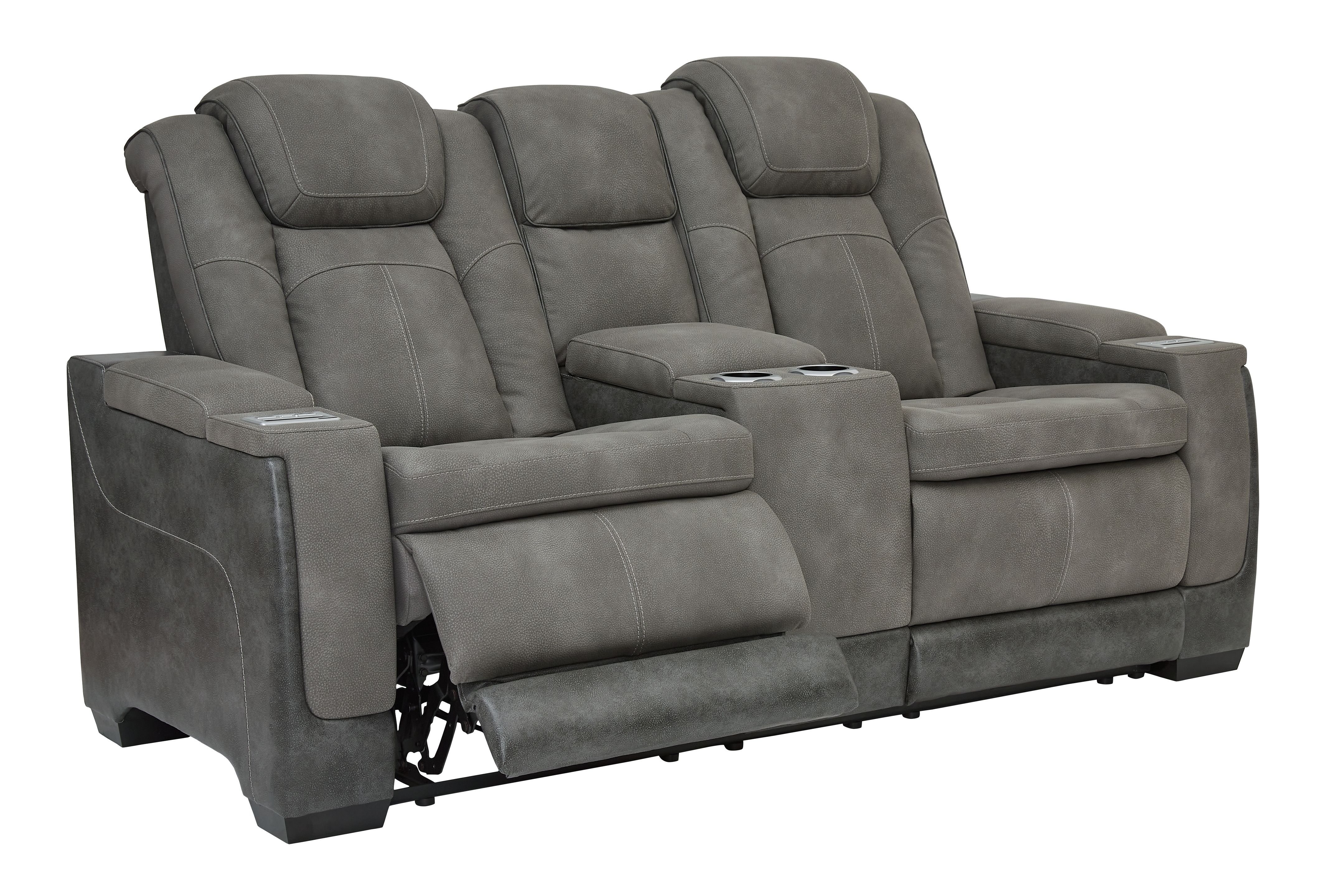 Ashley Next-Gen DuraPella PWR REC Loveseat/CON/ADJ HDRST - Slate