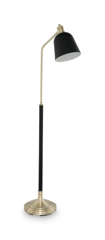 Clairwell – Metal Floor Lamp – Black / Gold Finish