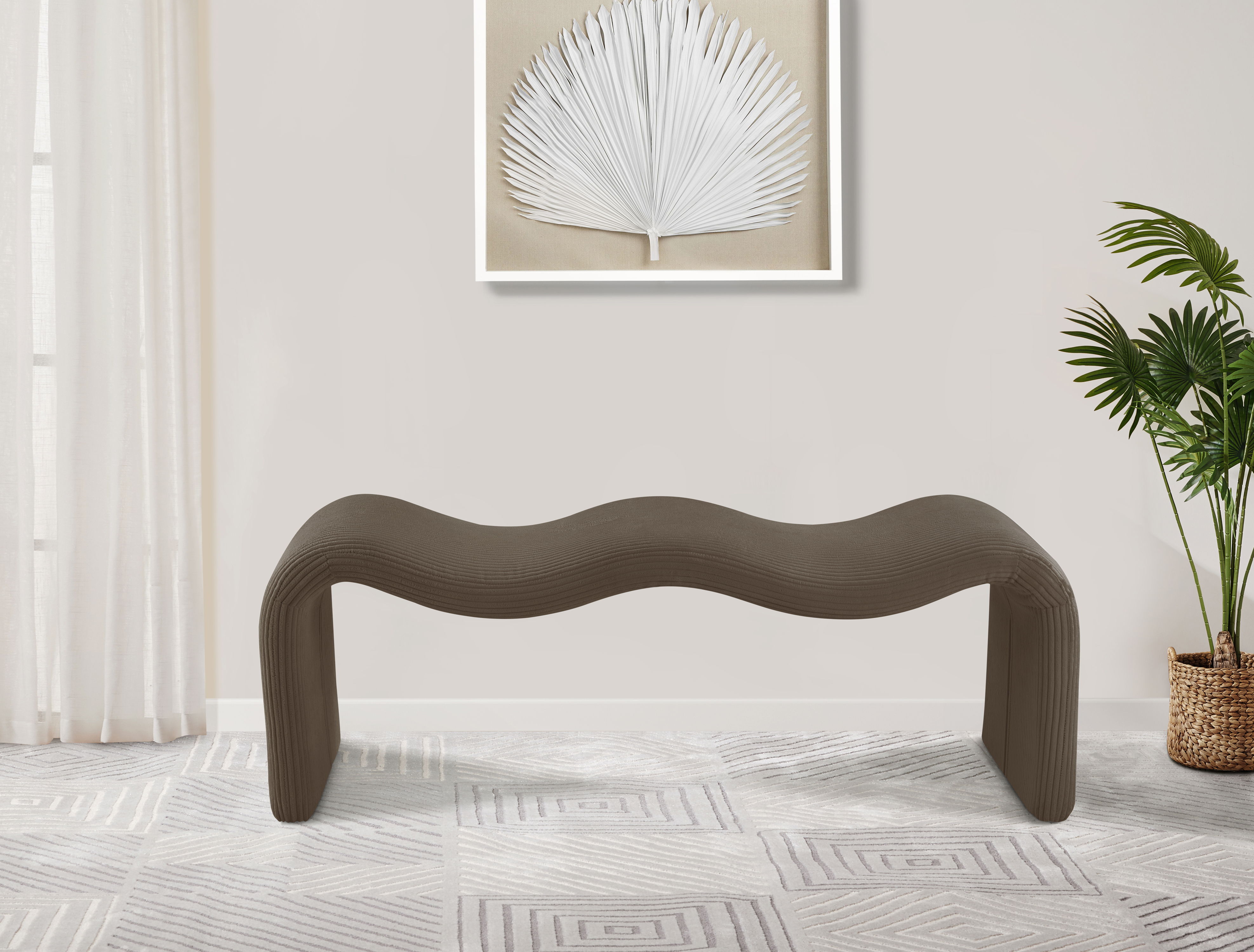 Willow - Corduroy Bench - Brown