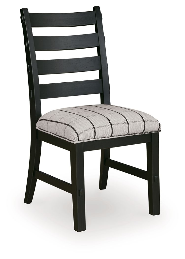 Ashley Furniture Ridgester - Dining Upholstered Side Chair (Set of 2) - Beige / Black - Image 3