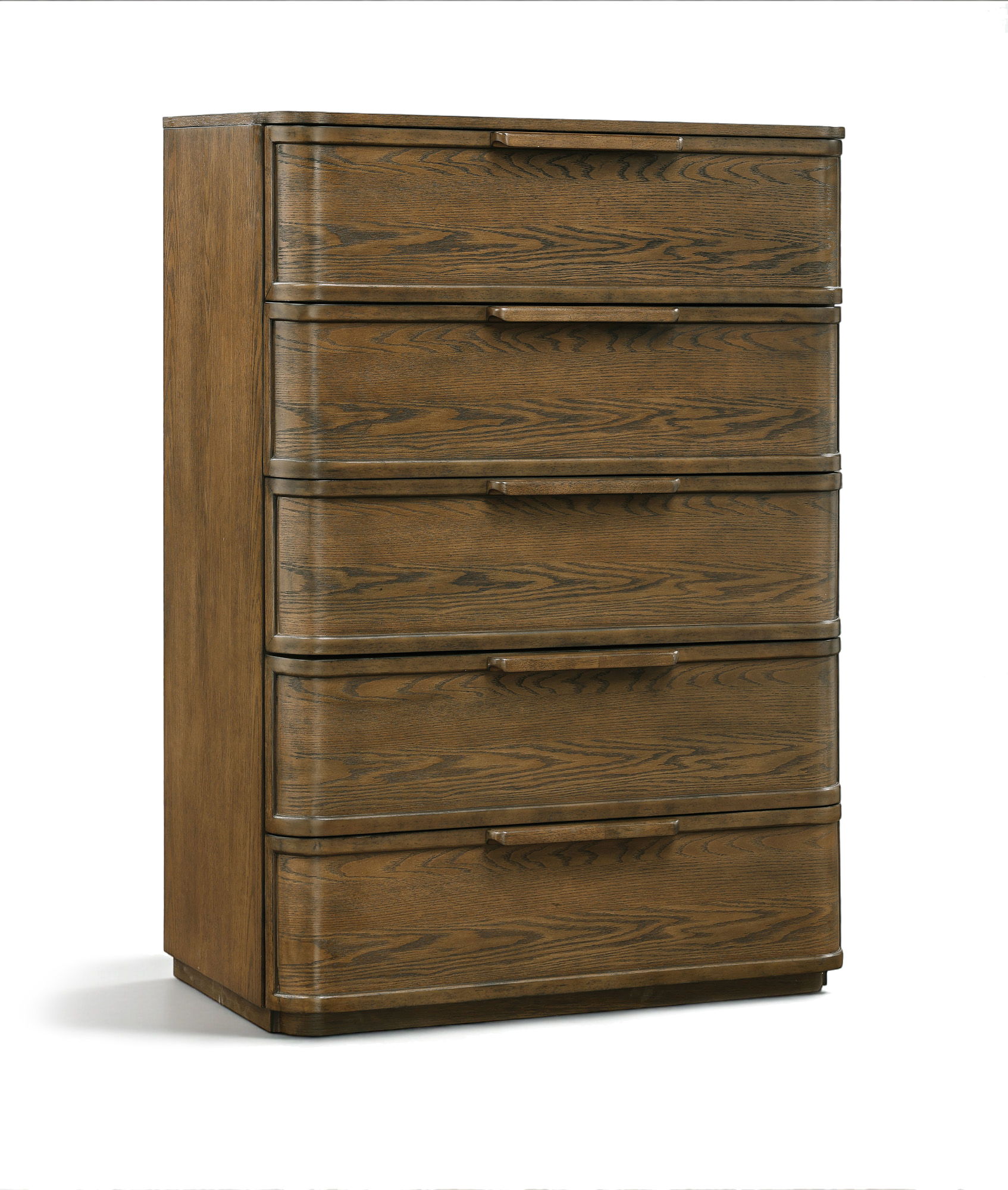 Tiberio - Oak Veneer And Solid Wood Chest - Brown