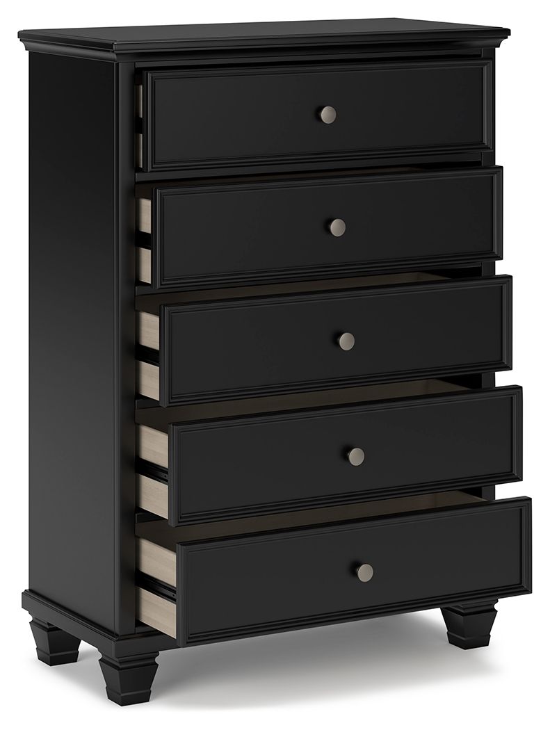 Ashley Furniture Lanolee - Five Drawer Chest - Black - Image 4